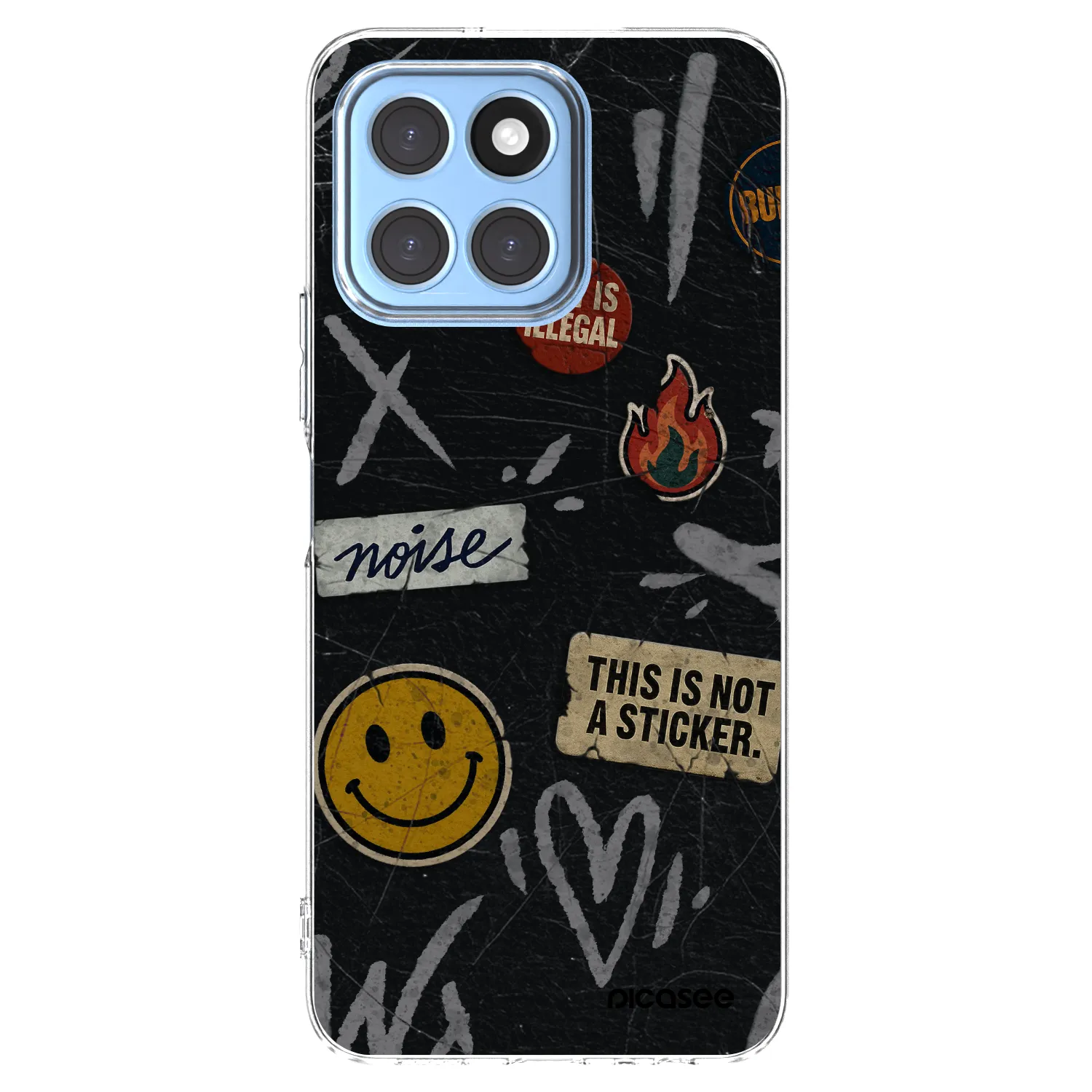Picasee silikónový prehľadný obal pre Honor X6 - STICKERS x TAGS