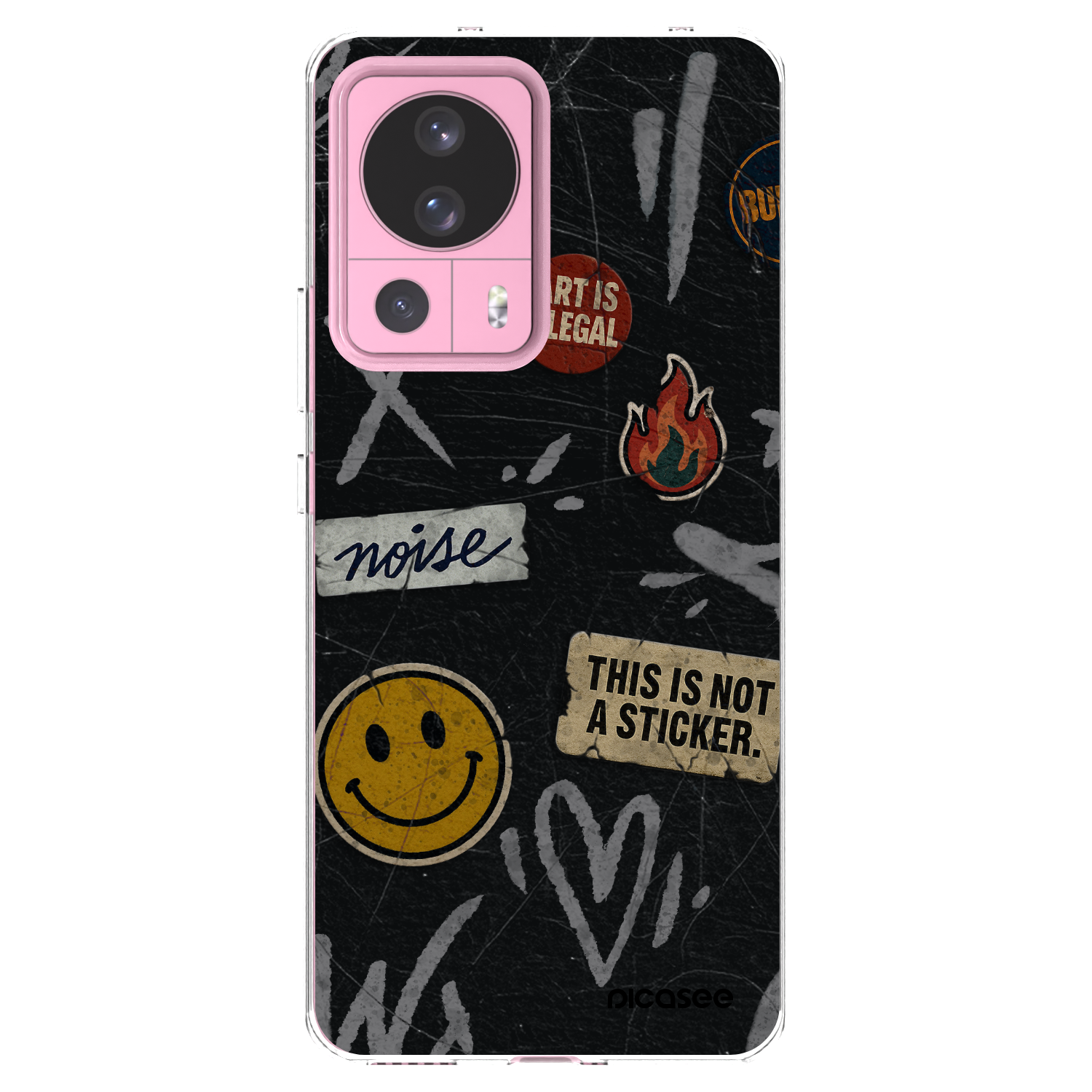 Picasee silikónový prehľadný obal pre Xiaomi 13 Lite - STICKERS x TAGS
