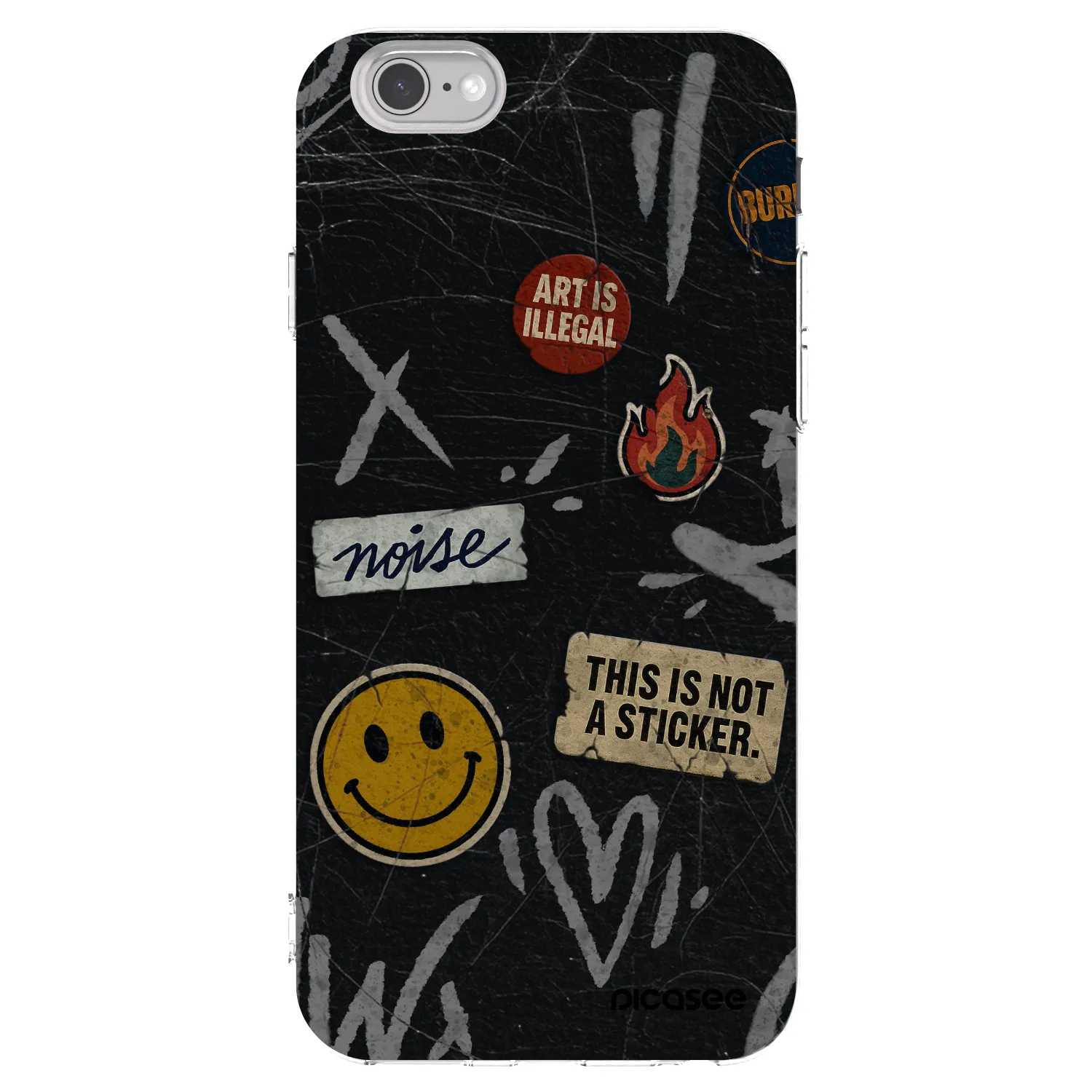 Silikónový prehľadný obal pre Apple iPhone 6/6S - STICKERS x TAGS