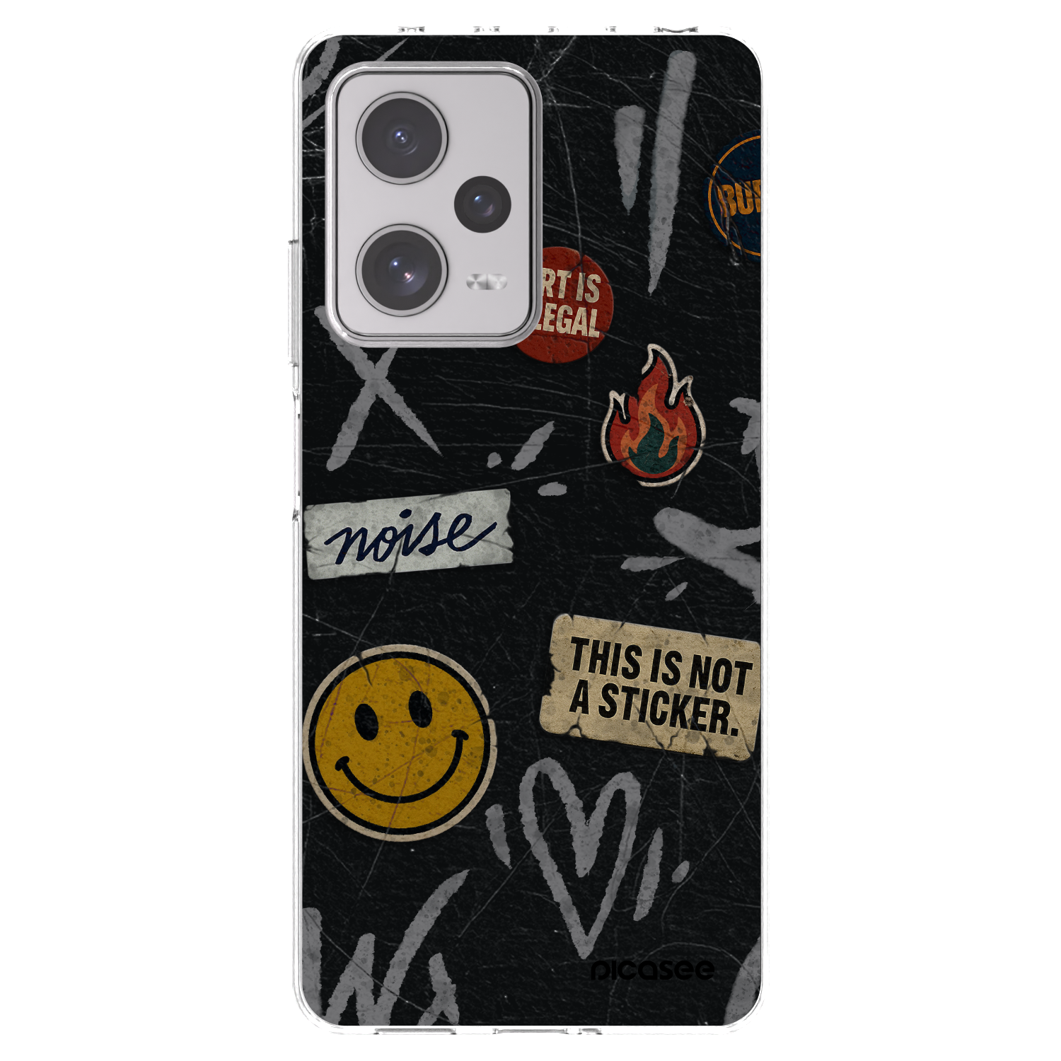 Picasee silikónový prehľadný obal pre Xiaomi Redmi Note 12 Pro+ 5G - STICKERS x TAGS