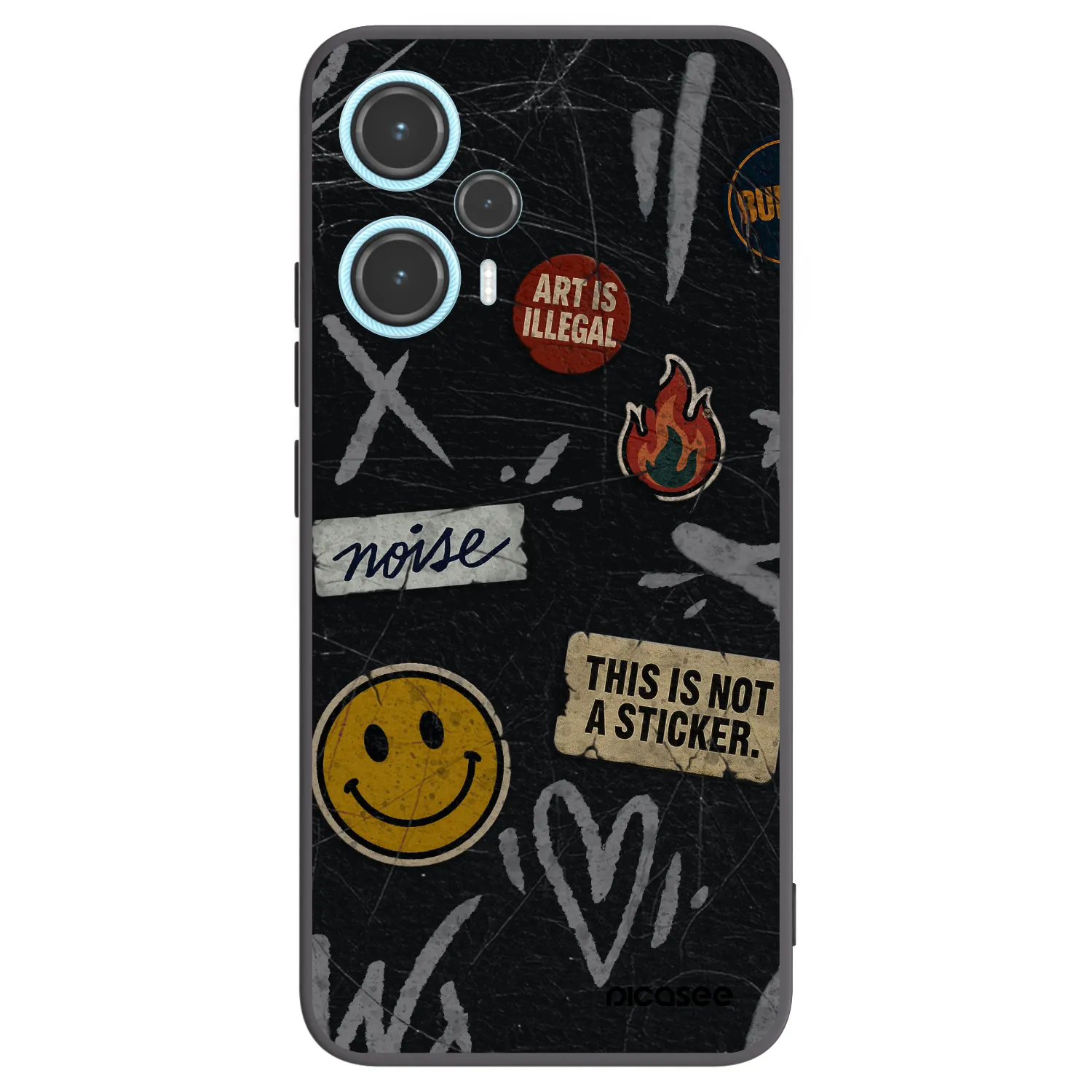 Picasee silikónový čierny obal pre Xiaomi Poco F5 - STICKERS x TAGS