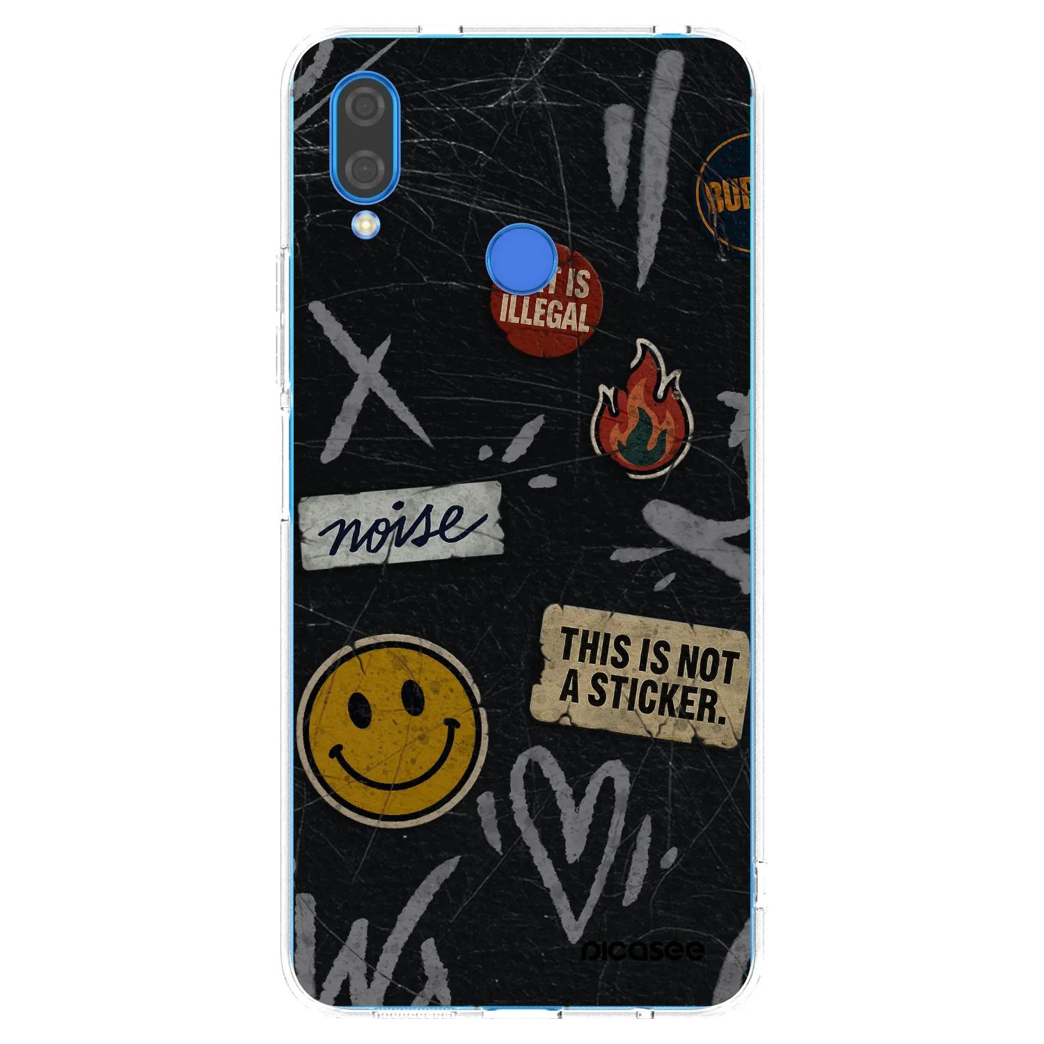 Picasee silikónový prehľadný obal pre Huawei Nova 3 - STICKERS x TAGS