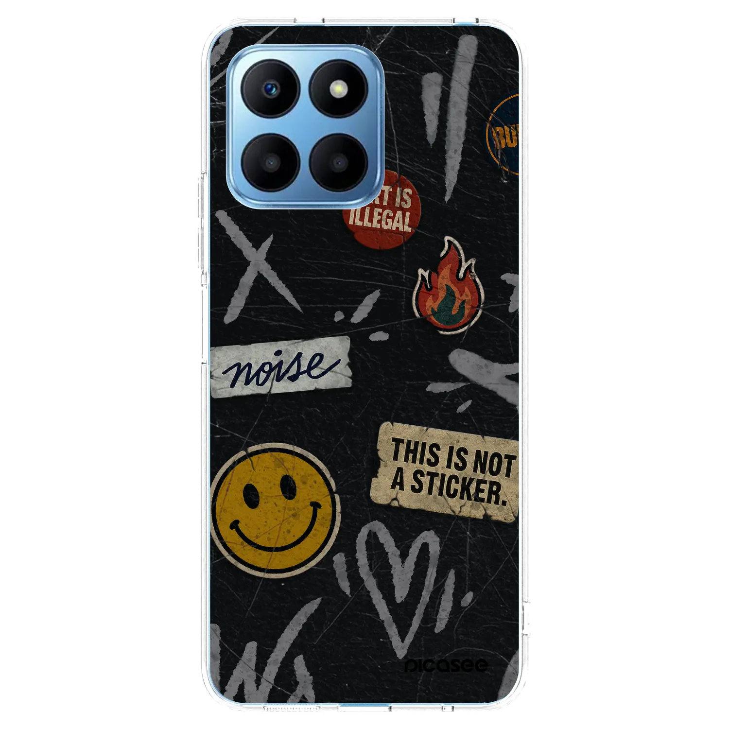 Picasee silikónový prehľadný obal pre Honor 70 Lite - STICKERS x TAGS