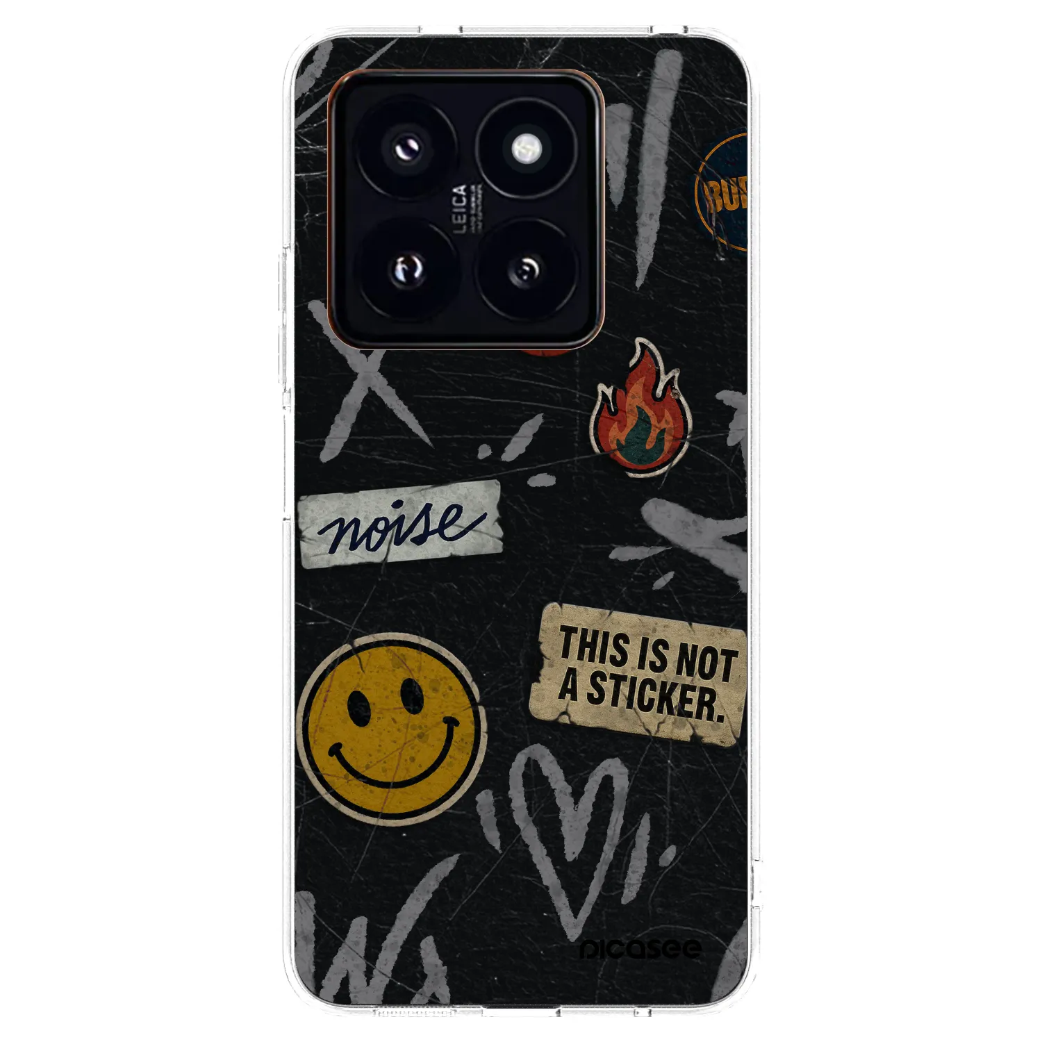 Picasee silikónový prehľadný obal pre Xiaomi 14 Pro - STICKERS x TAGS