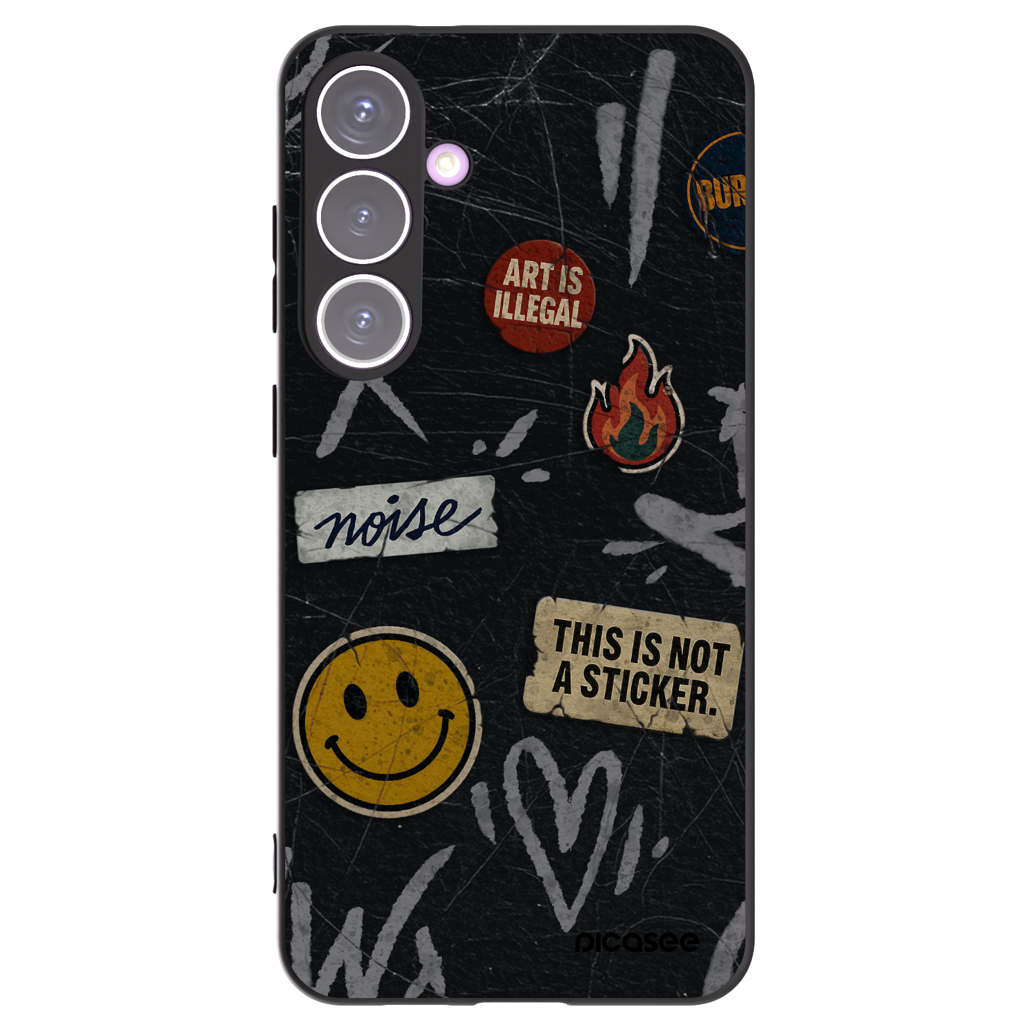Picasee silikónový čierny obal pre Samsung Galaxy S24+ S926B 5G - STICKERS x TAGS