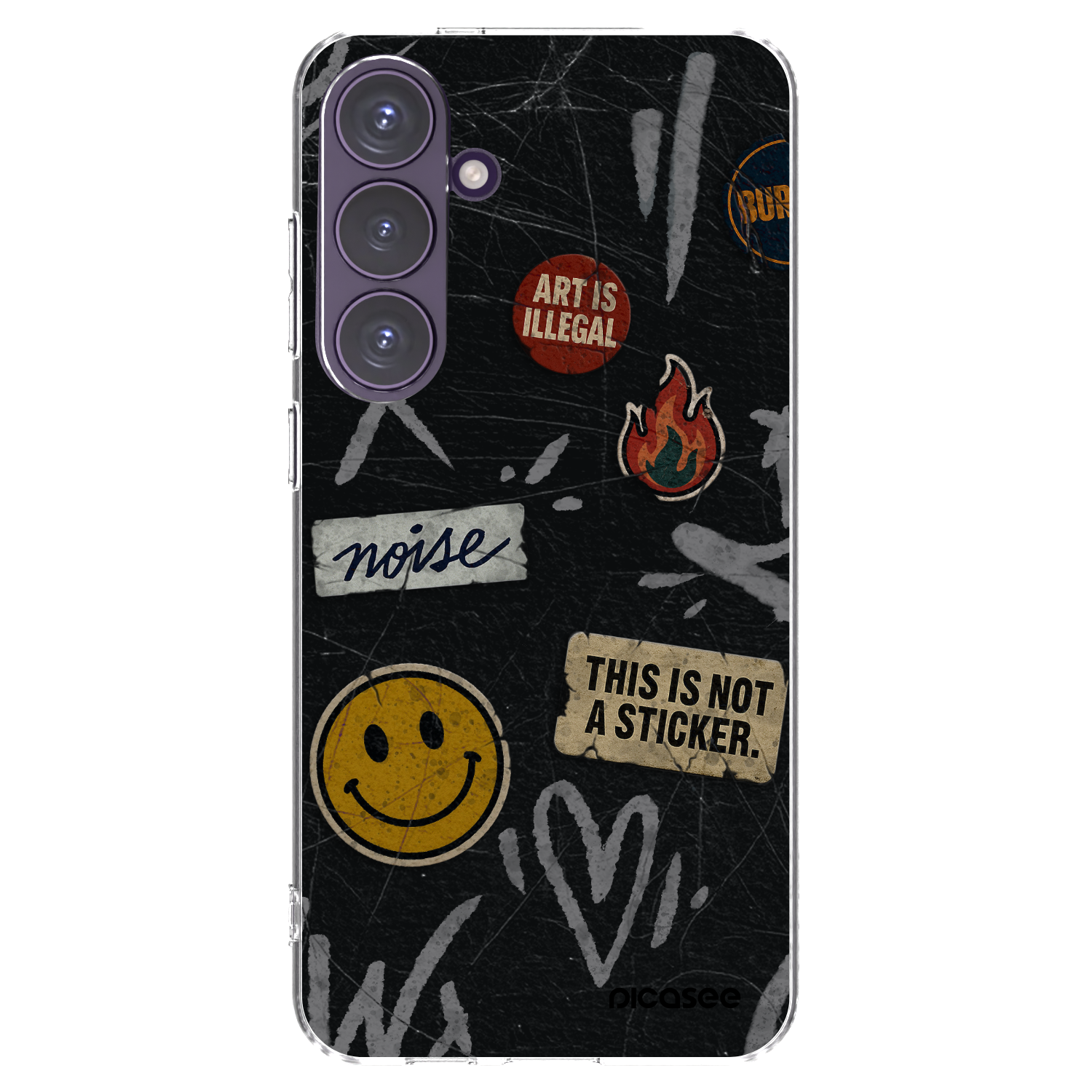 Picasee silikónový prehľadný obal pre Samsung Galaxy S24+ S926B 5G - STICKERS x TAGS