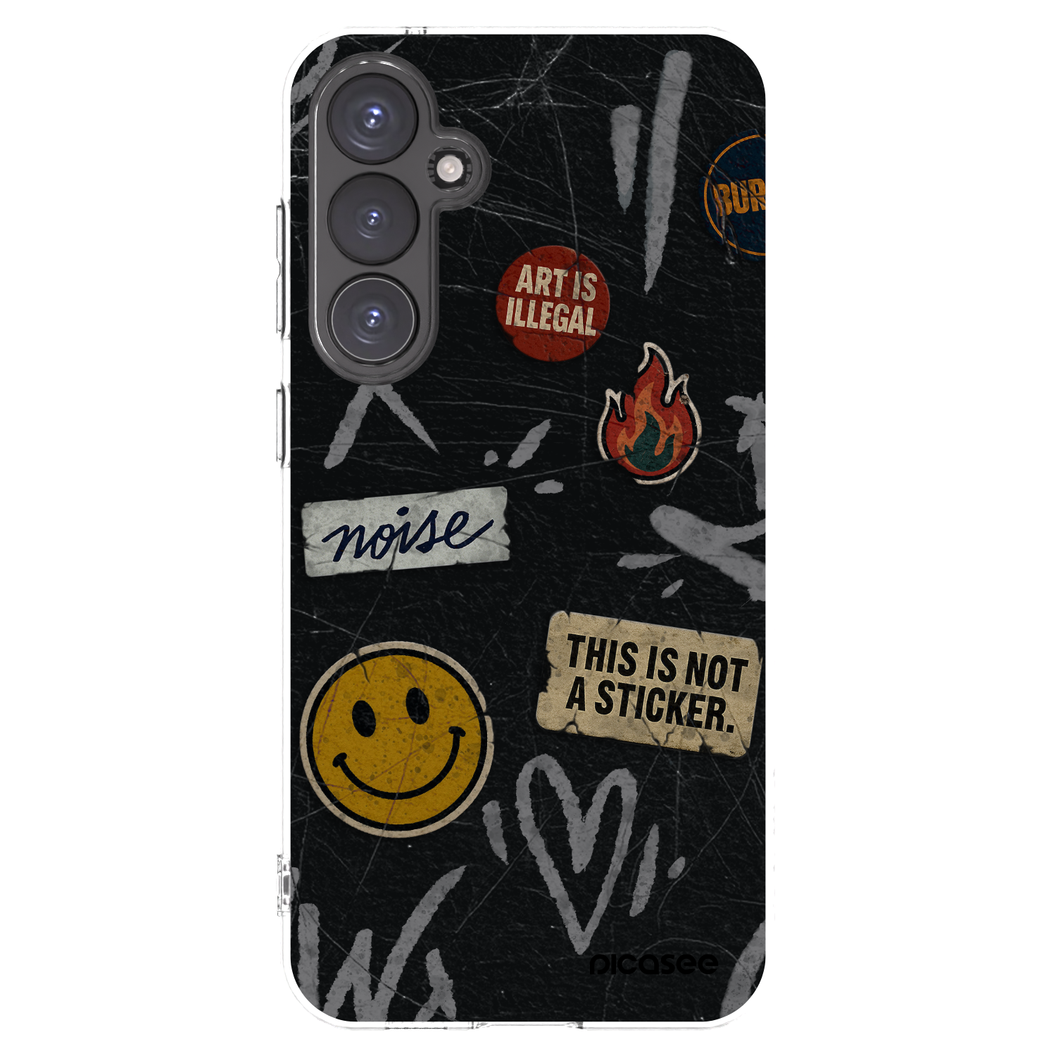 Picasee silikónový prehľadný obal pre Samsung Galaxy S23 FE S711B - STICKERS x TAGS