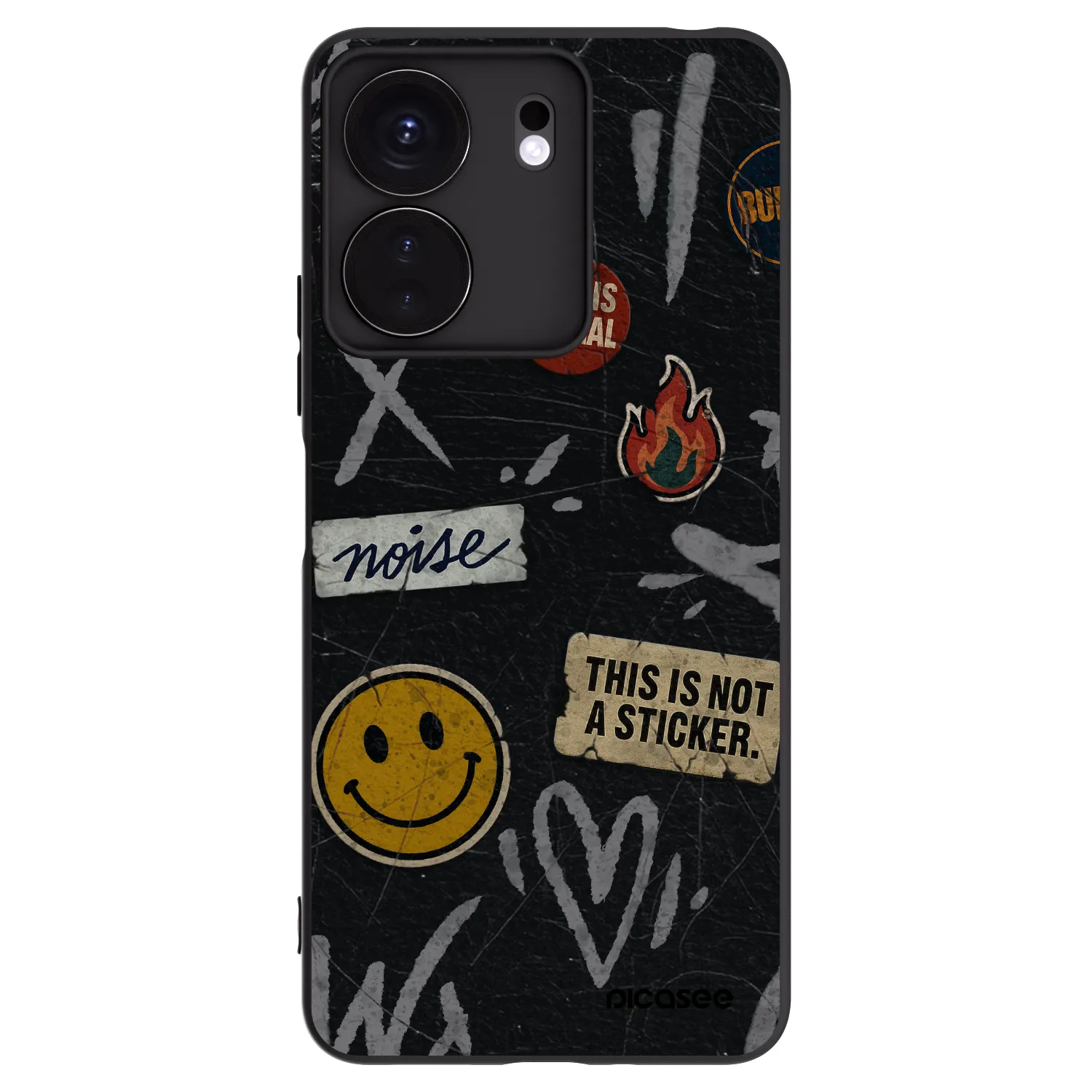 Silikónový čierny obal pre Xiaomi Redmi 13C 4G - STICKERS x TAGS