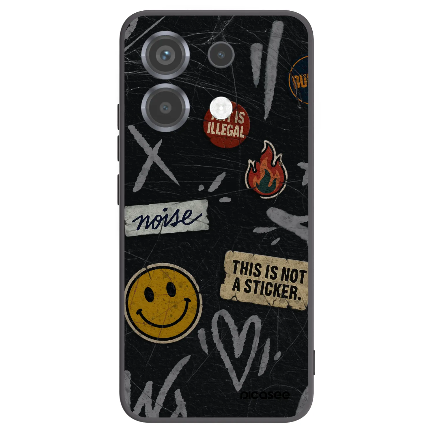 Picasee silikónový čierny obal pre Xiaomi Poco X6 - STICKERS x TAGS