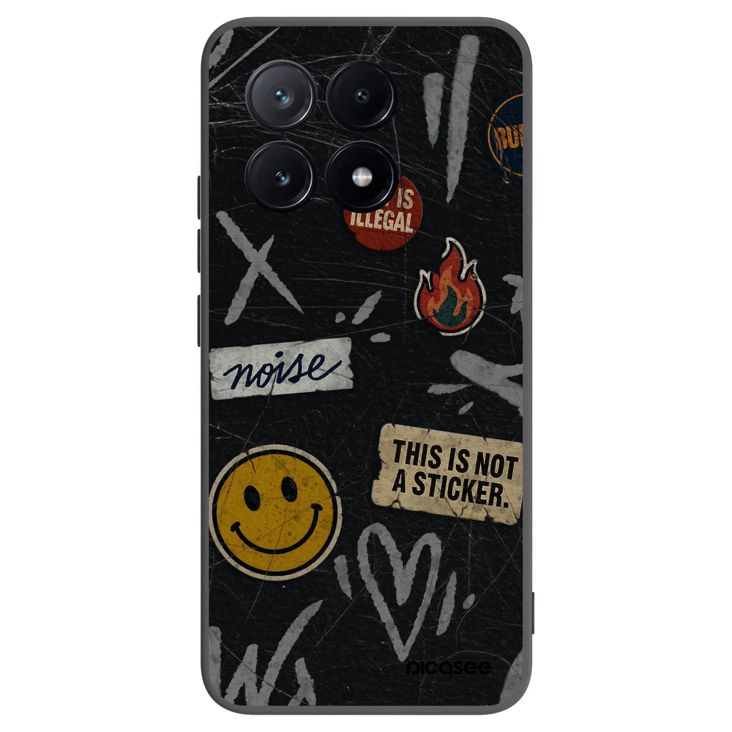 Picasee silikónový čierny obal pre Xiaomi Poco X6 Pro - STICKERS x TAGS
