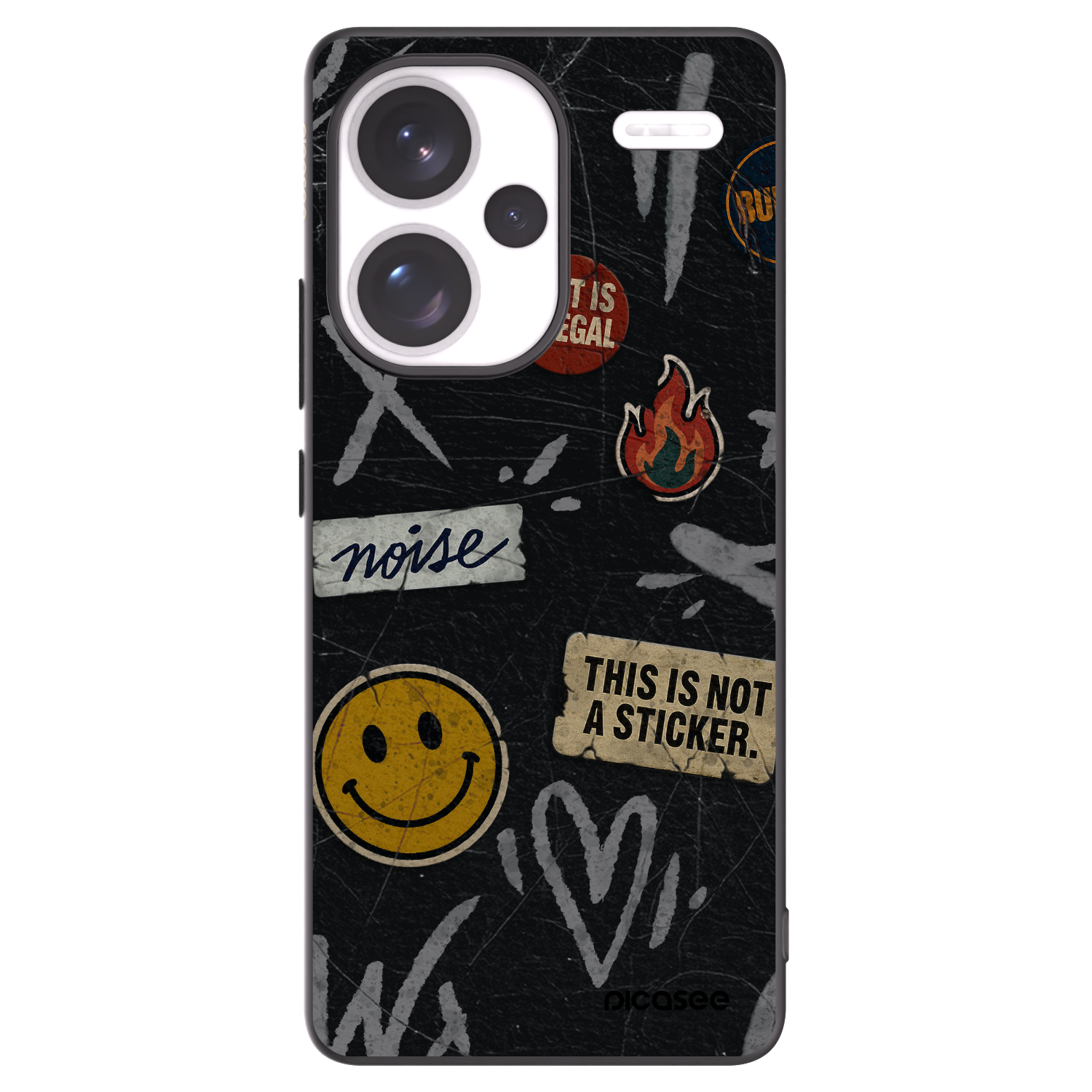 Silikónový čierny obal pre Xiaomi Redmi Note 13 Pro+ 5G - STICKERS x TAGS