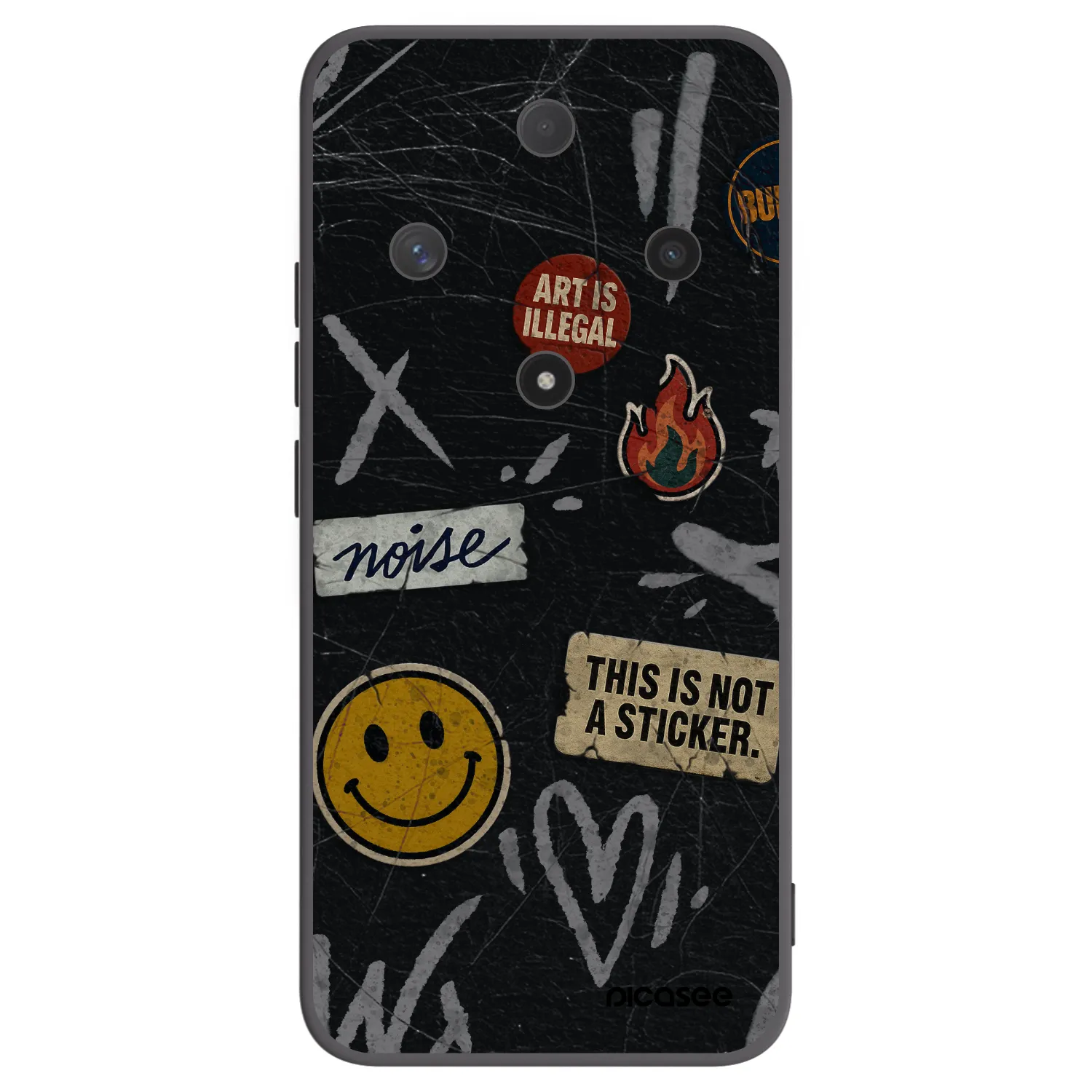 Picasee silikónový čierny obal pre Honor Magic6 Lite 5G - STICKERS x TAGS