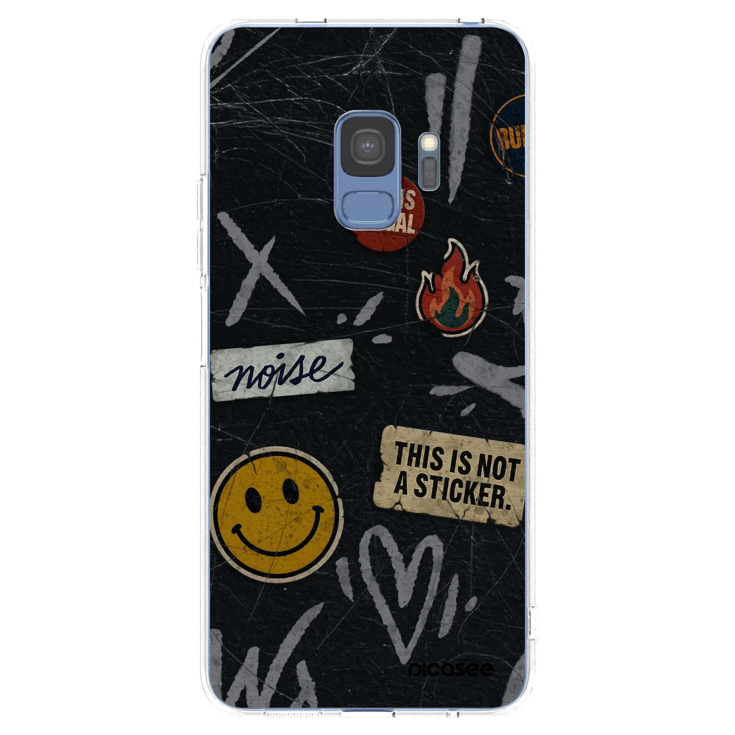 Picasee silikónový prehľadný obal pre Samsung Galaxy S9 G960F - STICKERS x TAGS
