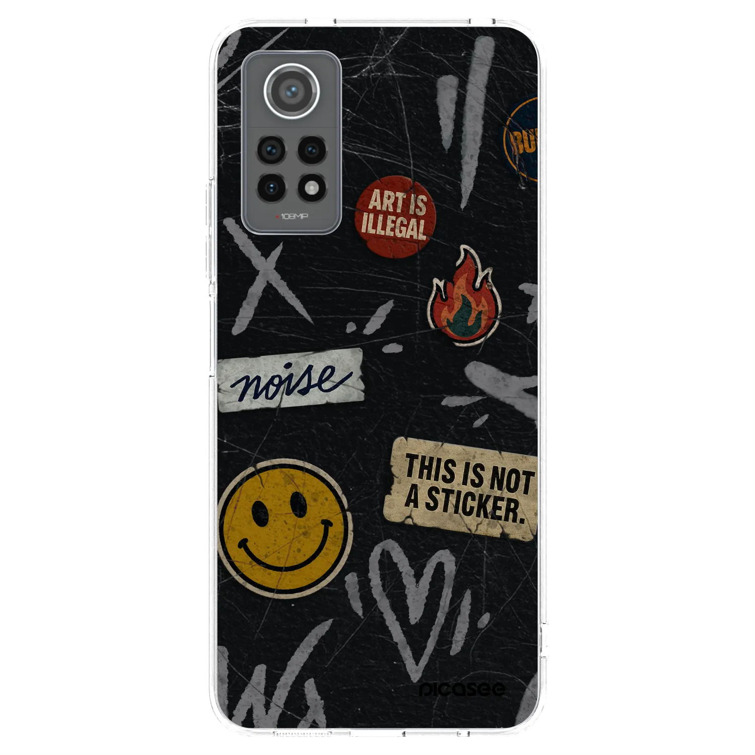 Picasee silikónový prehľadný obal pre Xiaomi Redmi Note 12 Pro 4G - STICKERS x TAGS
