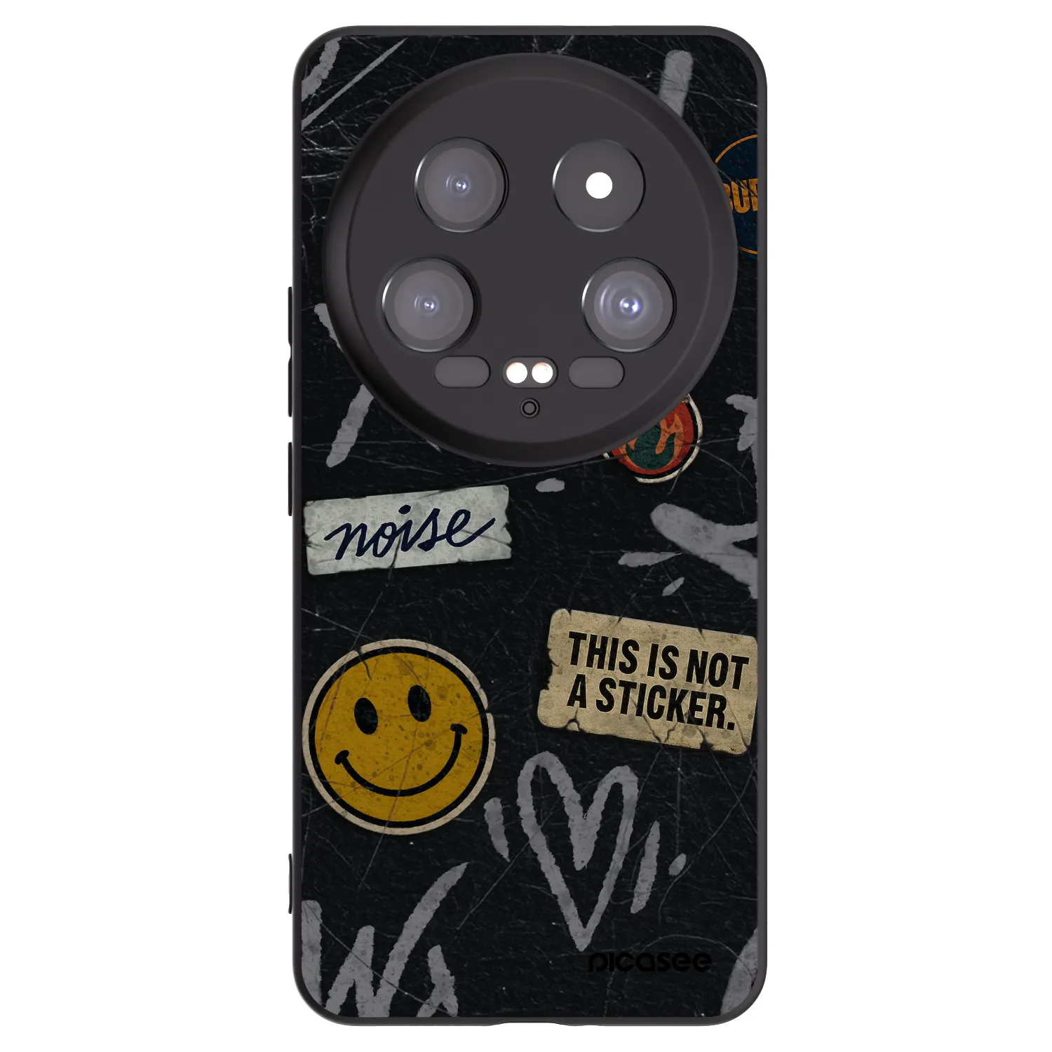 Silikónový čierny obal pre Xiaomi 14 Ultra - STICKERS x TAGS