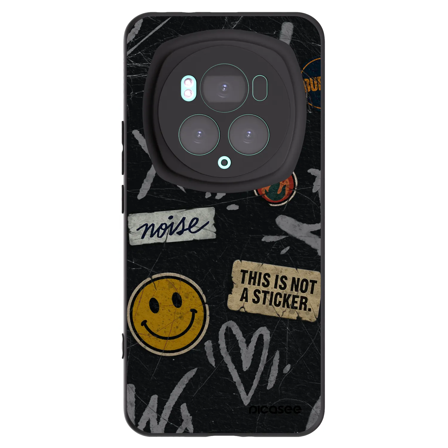Picasee silikónový čierny obal pre Honor Magic6 Pro - STICKERS x TAGS