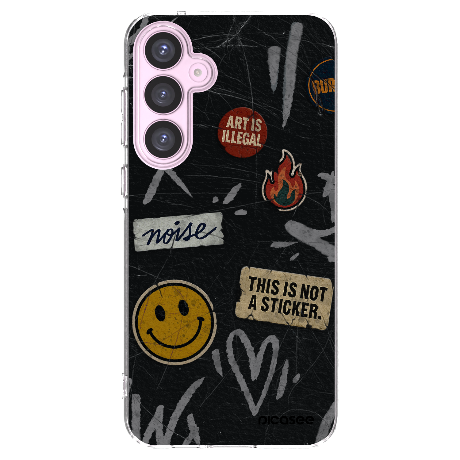 Picasee silikónový prehľadný obal pre Samsung Galaxy A55 5G A556B - STICKERS x TAGS