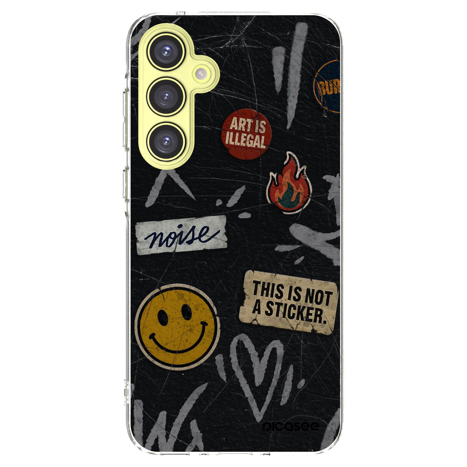 Picasee silikónový prehľadný obal pre Samsung Galaxy A35 5G A356B - STICKERS x TAGS
