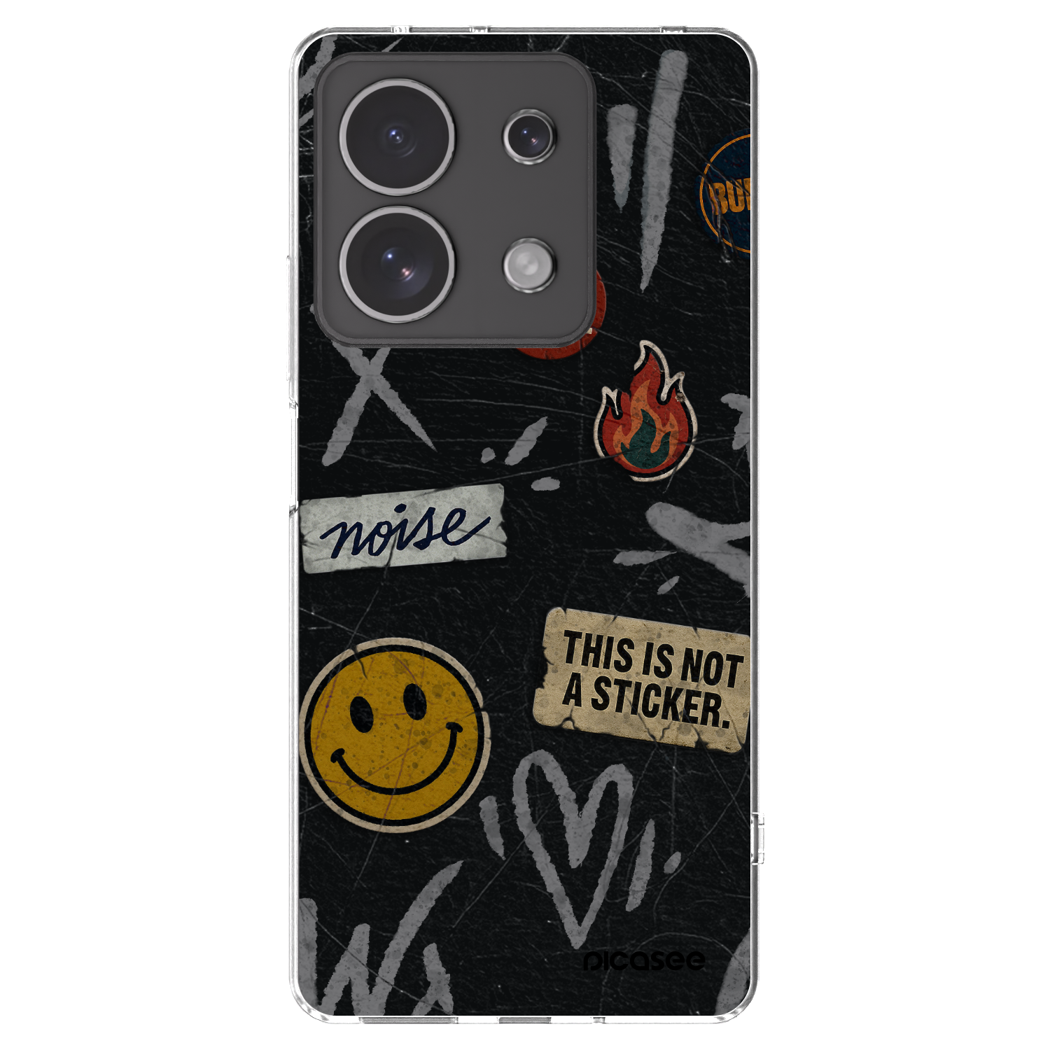Picasee silikónový prehľadný obal pre Xiaomi Redmi Note 13 4G - STICKERS x TAGS