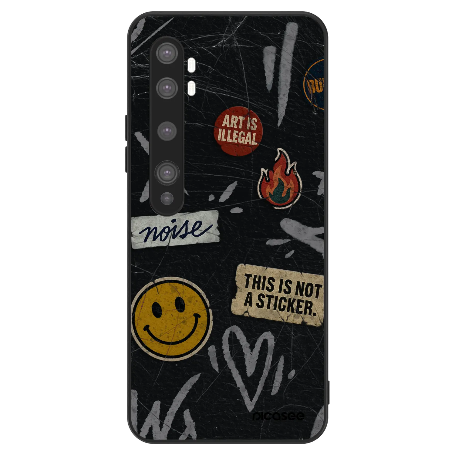Picasee ULTIMATE CASE pro Xiaomi Mi Note 10 (Pro) - STICKERS x TAGS