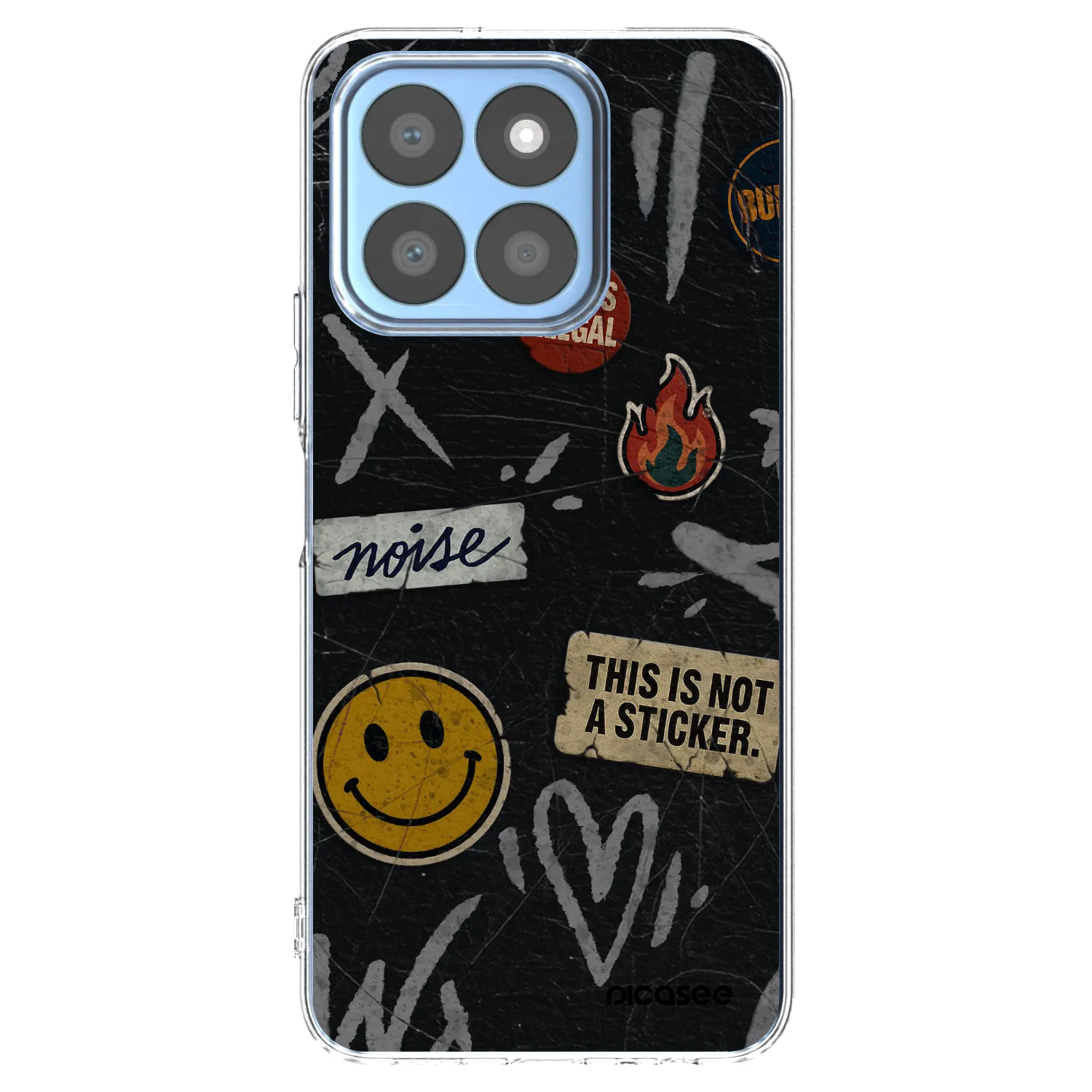 Picasee silikónový prehľadný obal pre Honor X8b - STICKERS x TAGS