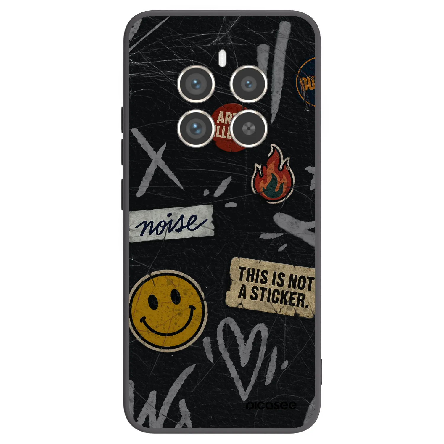 Picasee silikónový čierny obal pre Realme 12 Pro 5G - STICKERS x TAGS