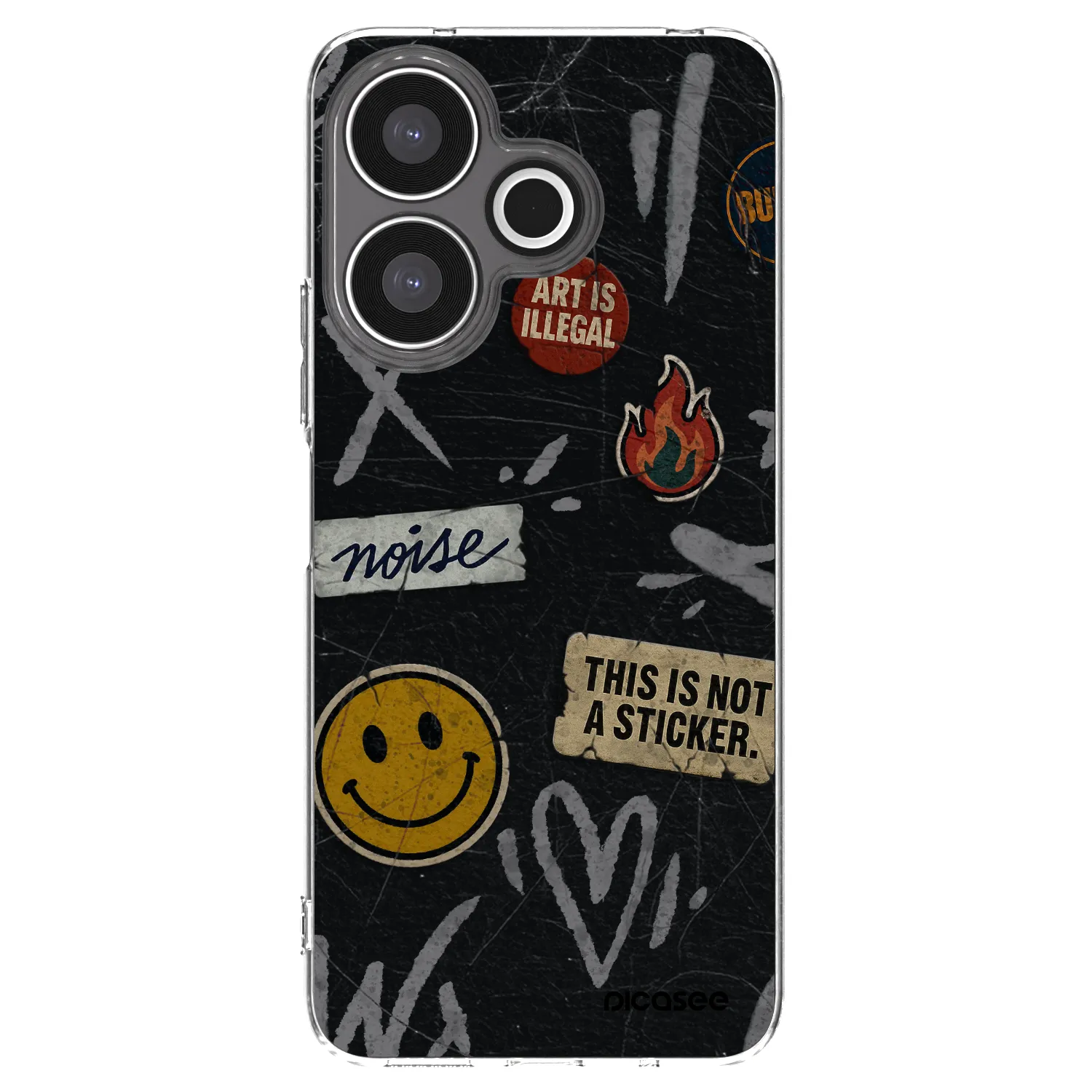 Silikónový prehľadný obal pre Xiaomi Redmi 13 4G - STICKERS x TAGS