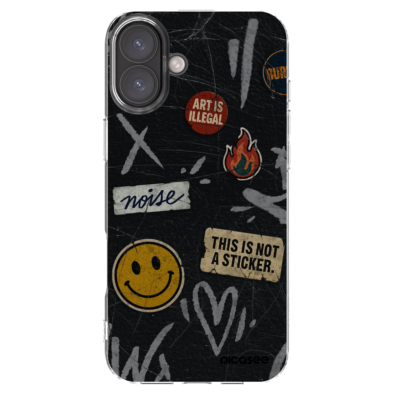 Picasee silikónový prehľadný obal pre Apple iPhone 16 Plus - STICKERS x TAGS