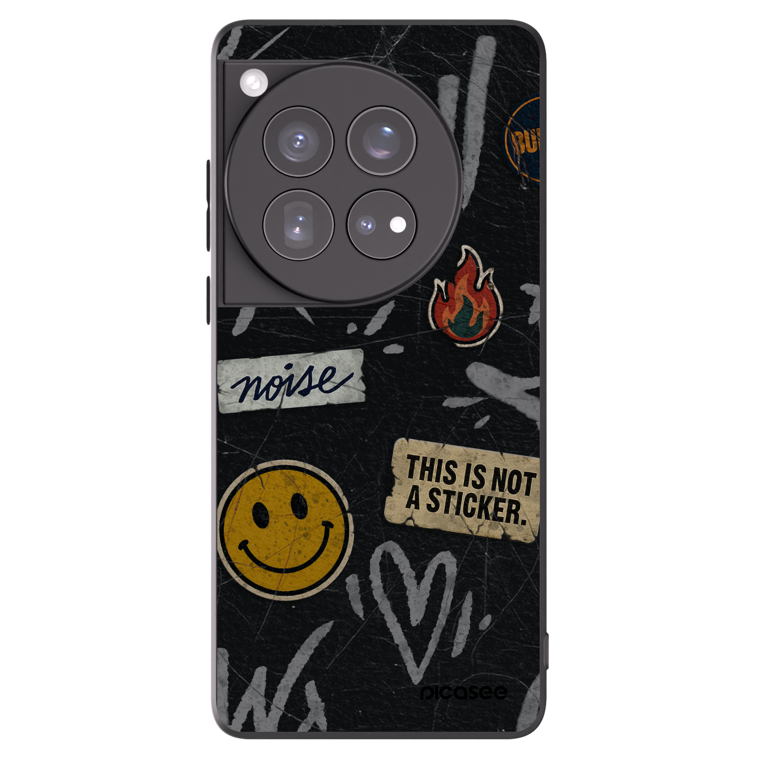 Picasee silikónový čierny obal pre OnePlus 12 5G - STICKERS x TAGS