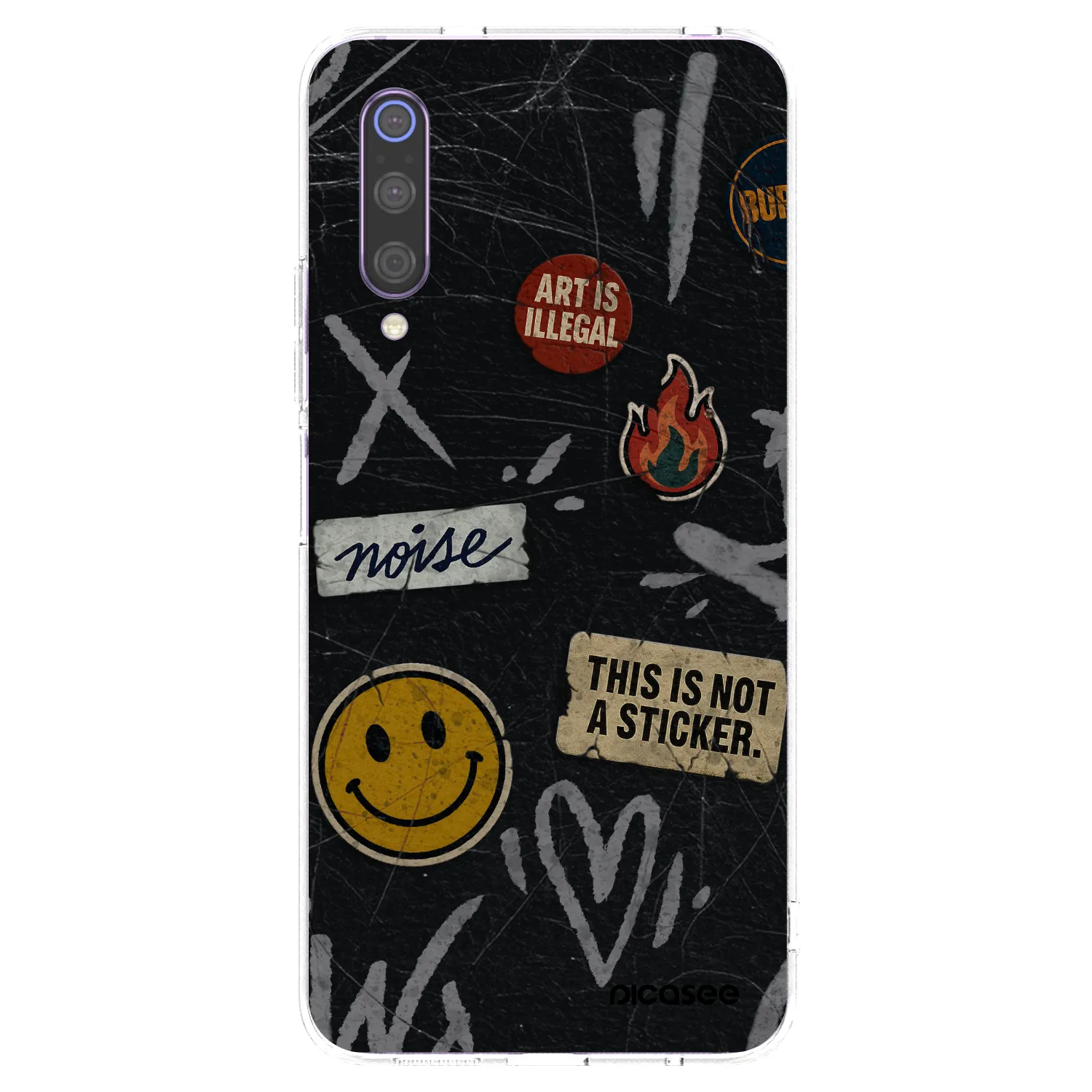 Picasee silikónový prehľadný obal pre Xiaomi Mi 9 - STICKERS x TAGS