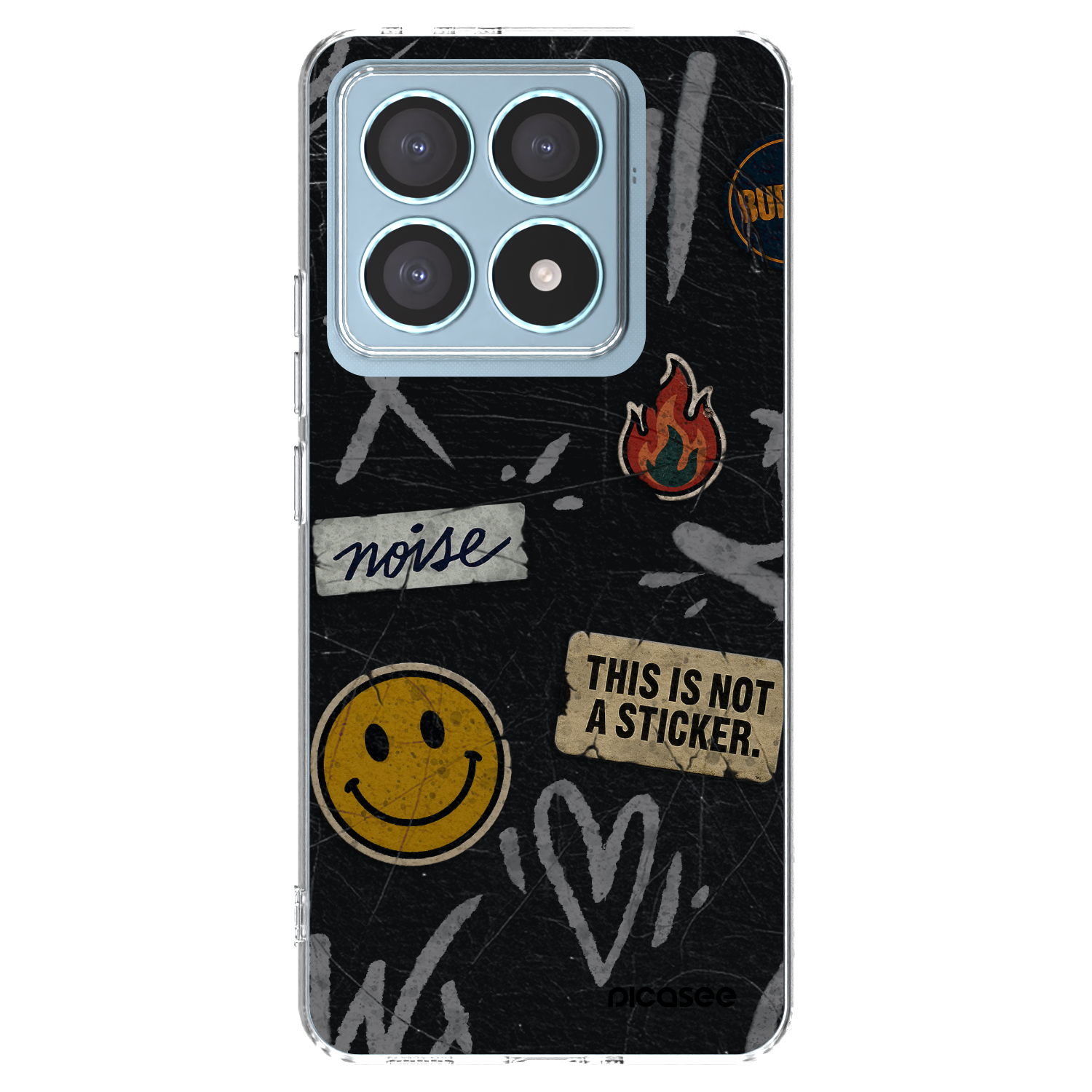 Silikónový prehľadný obal pre Xiaomi 14T Pro - STICKERS x TAGS