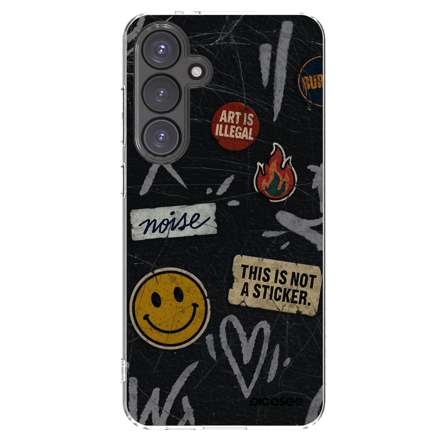 Picasee silikónový prehľadný obal pre Samsung Galaxy S24 FE S721B - STICKERS x TAGS
