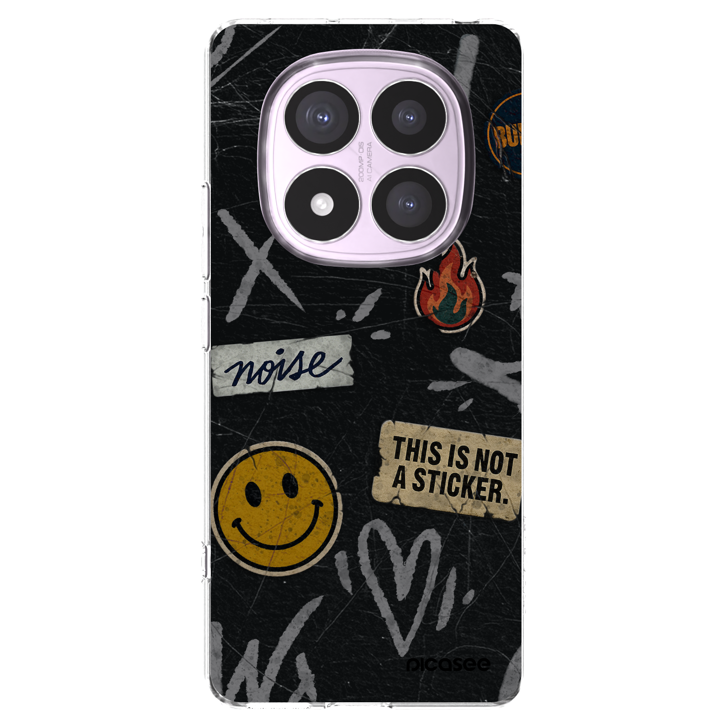 Silikónový prehľadný obal pre Xiaomi Redmi Note 14 Pro 4G - STICKERS x TAGS