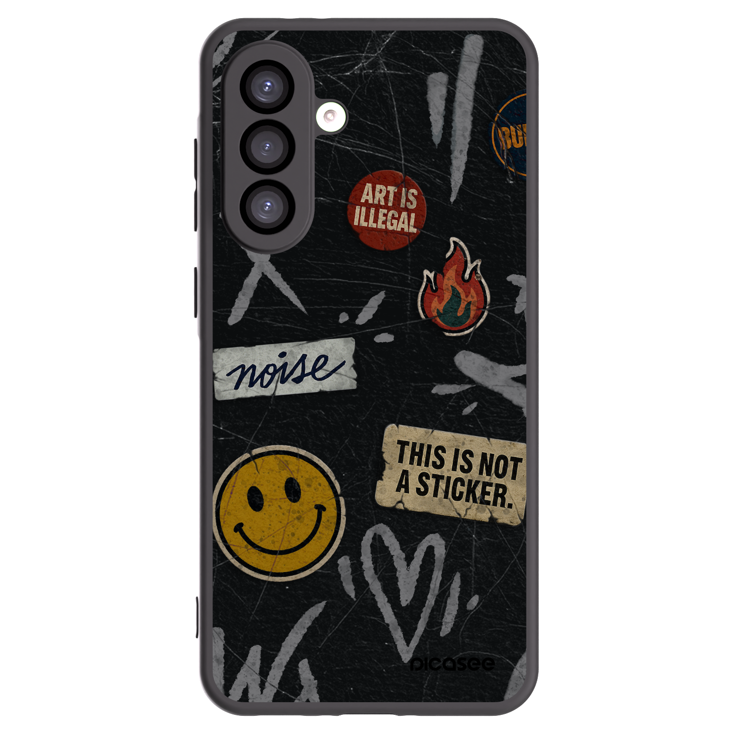 Picasee silikónový čierny obal pre Samsung Galaxy A26 5G A266B - STICKERS x TAGS