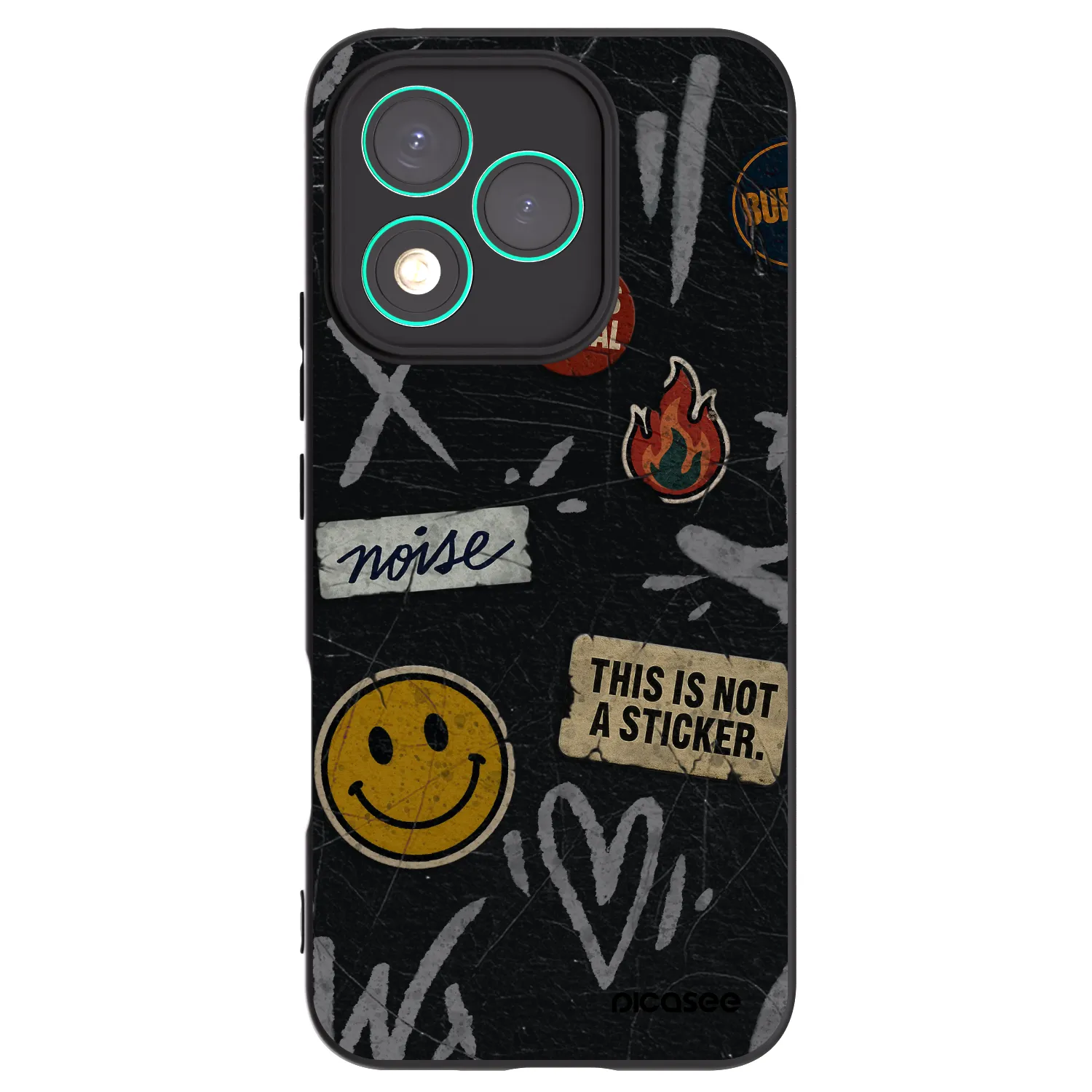 Picasee silikónový čierny obal pre Honor 400 Lite 5G - STICKERS x TAGS