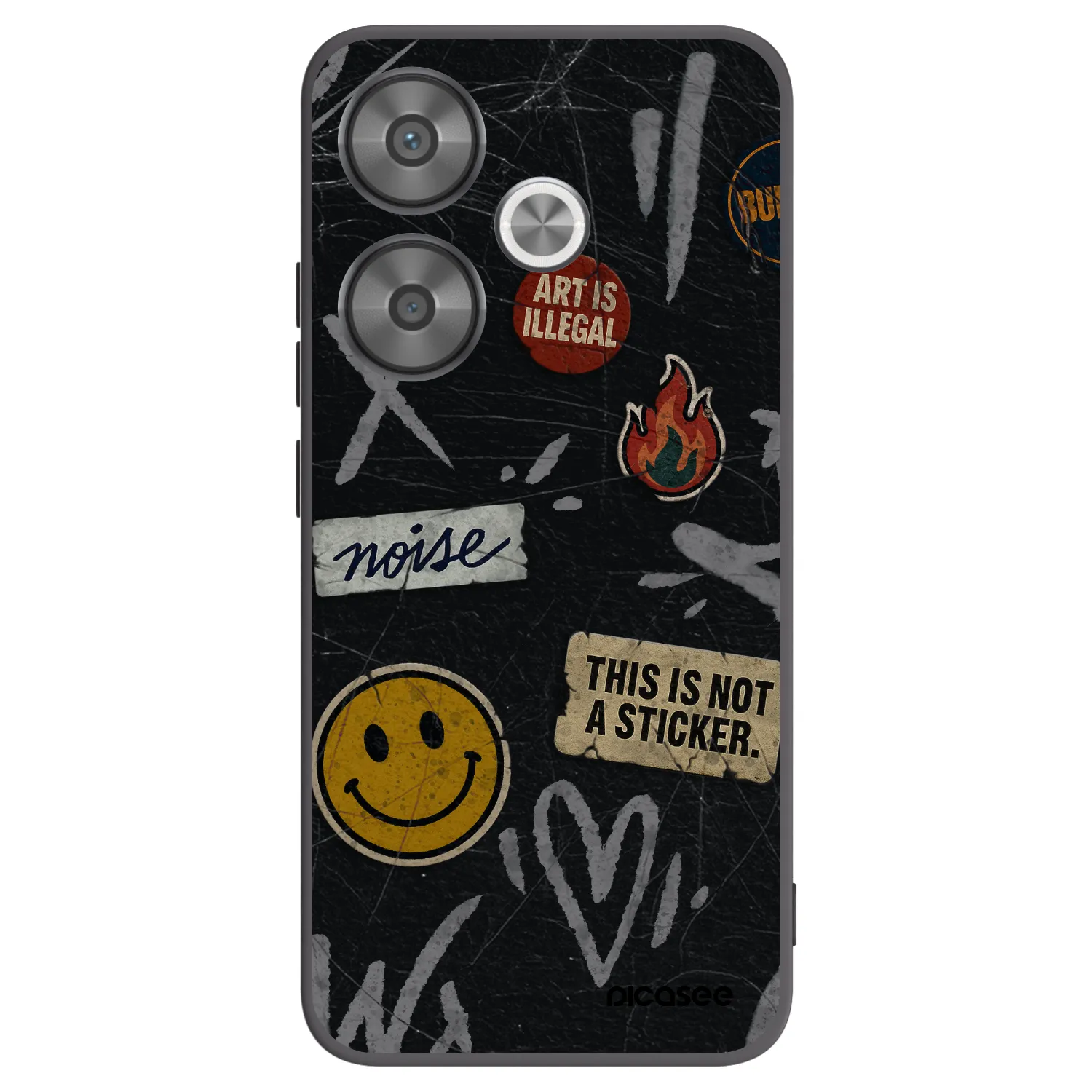 Picasee silikónový čierny obal pre Xiaomi Poco F6 - STICKERS x TAGS