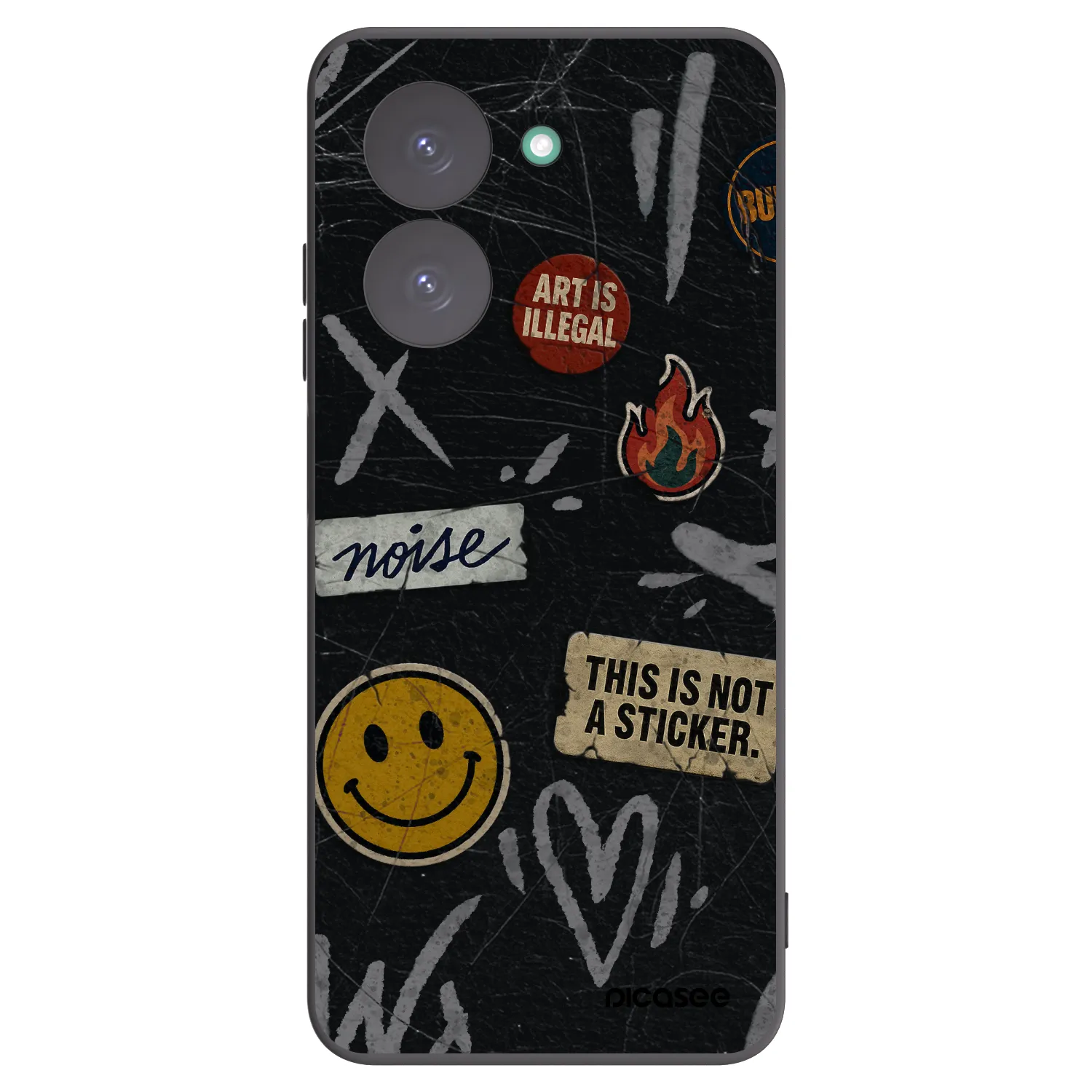 Picasee silikónový čierny obal pre Xiaomi Redmi A5 - STICKERS x TAGS