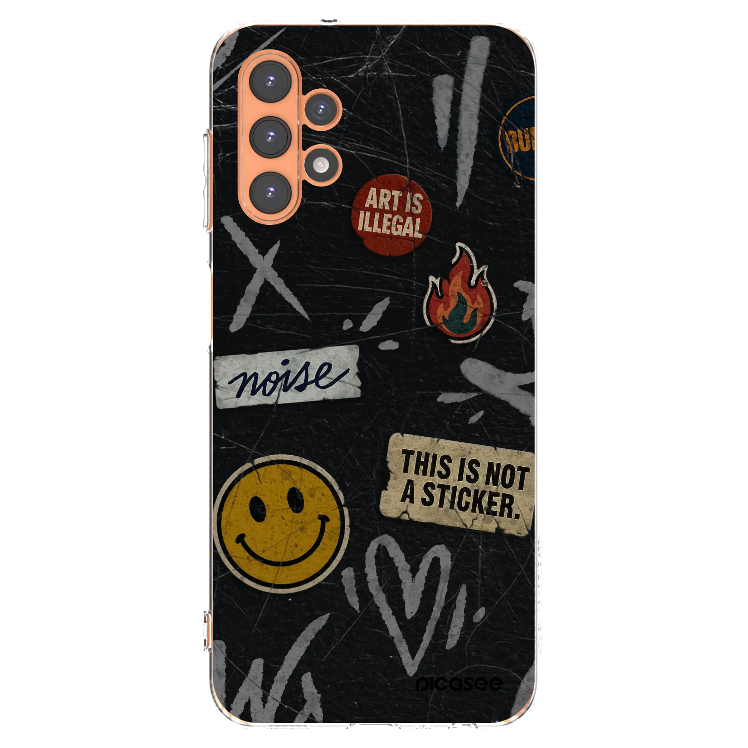 Picasee silikónový prehľadný obal pre Samsung Galaxy A13 5G - STICKERS x TAGS