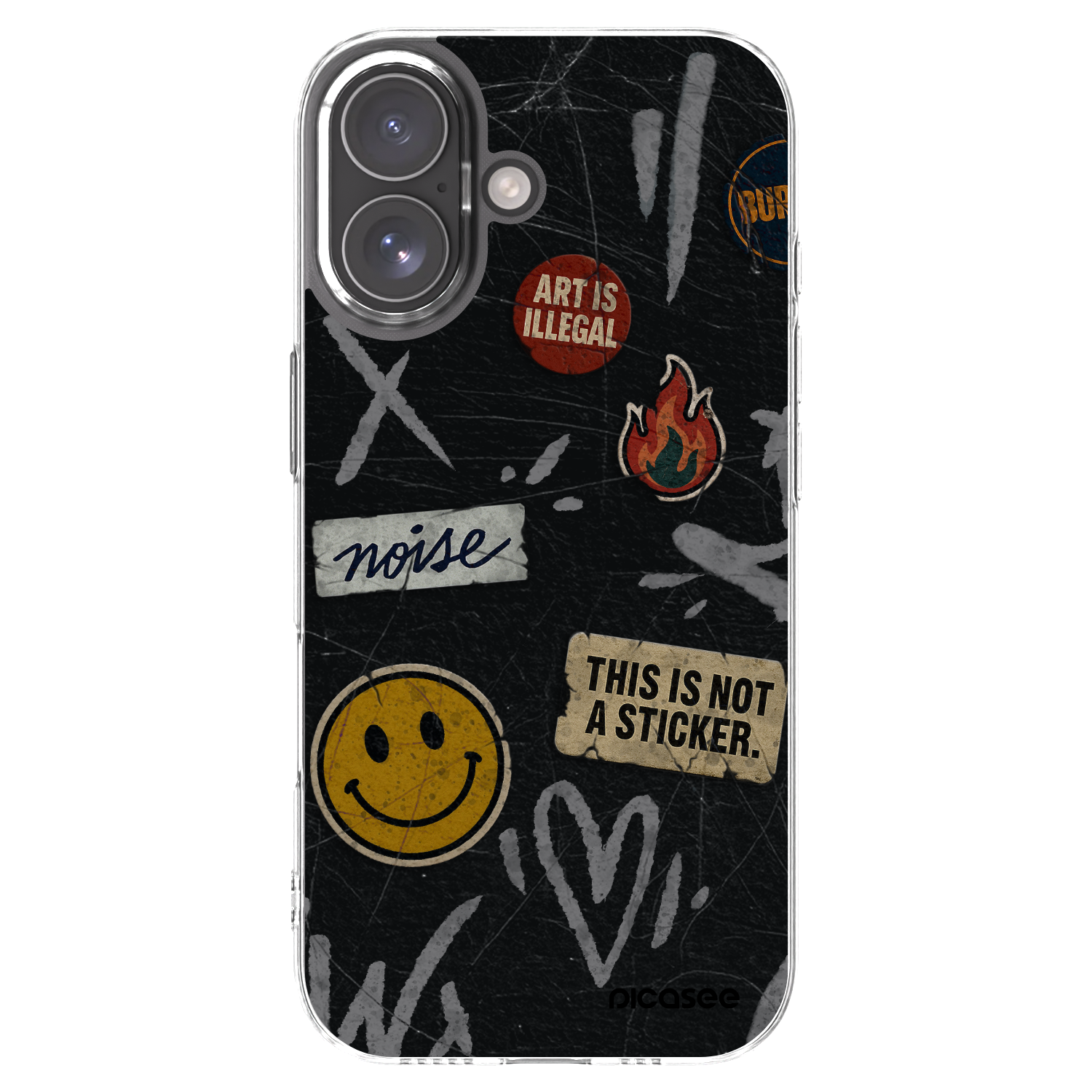 Silikónový prehľadný obal pre Apple iPhone 17 - STICKERS x TAGS