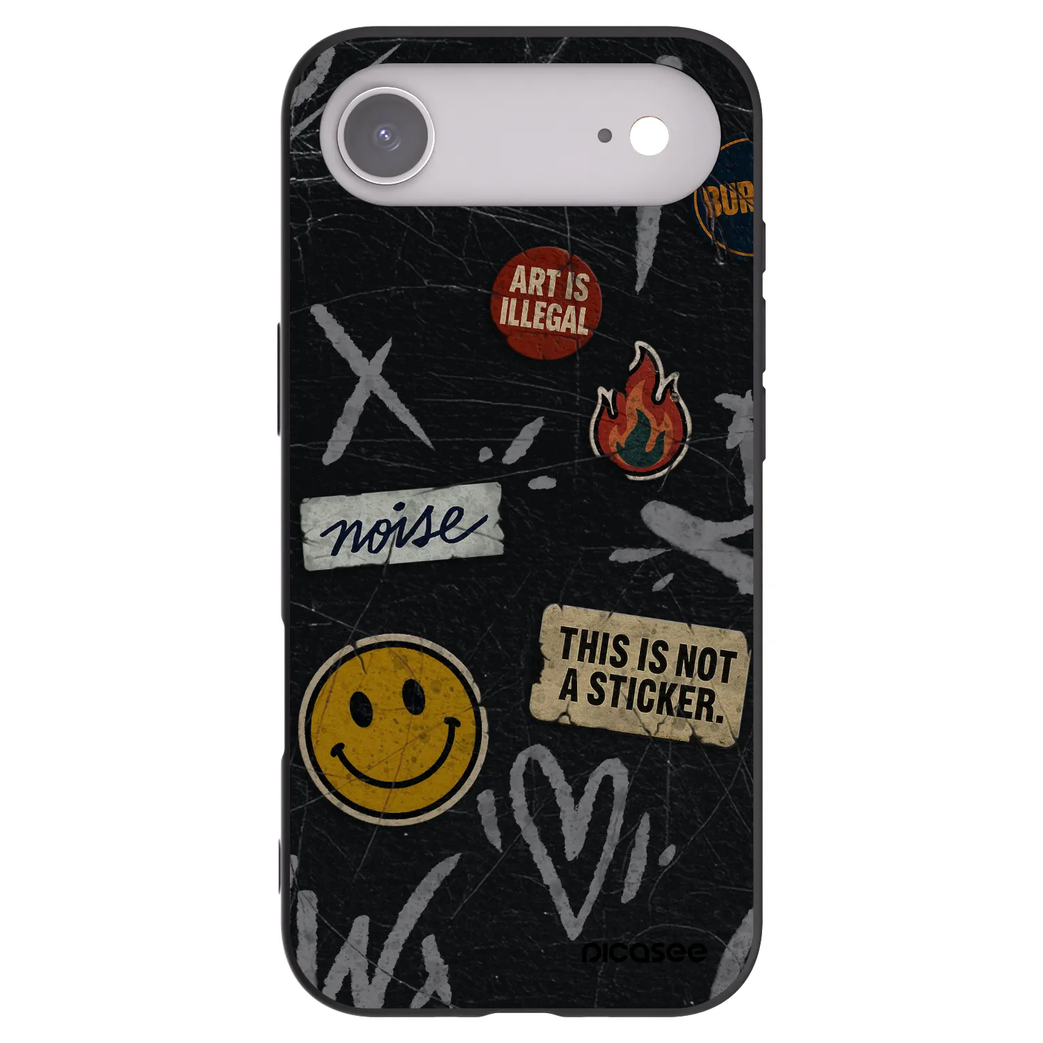 Picasee silikónový čierny obal pre Apple iPhone Air - STICKERS x TAGS