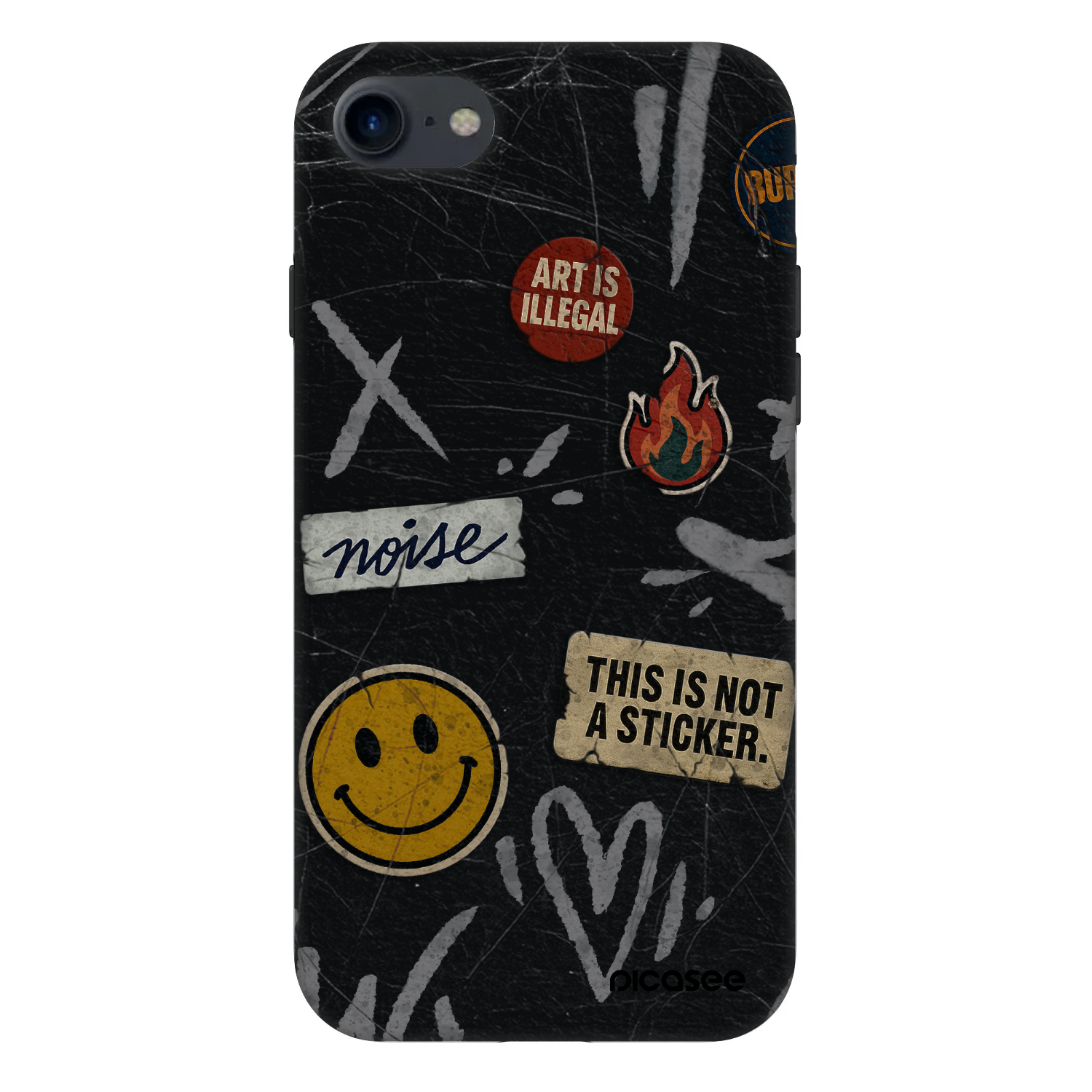 Picasee Fashion Case pre Apple iPhone SE 2020 - STICKERS x TAGS