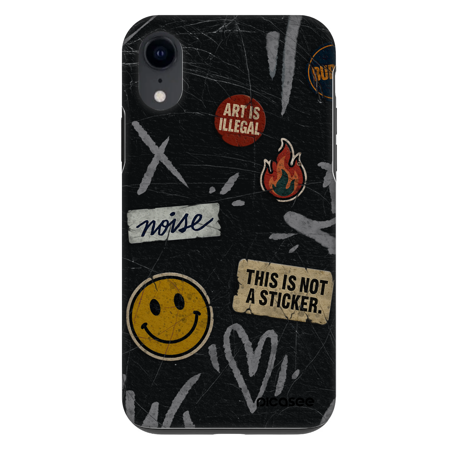 Picasee Fashion Case pre Apple iPhone XR - STICKERS x TAGS