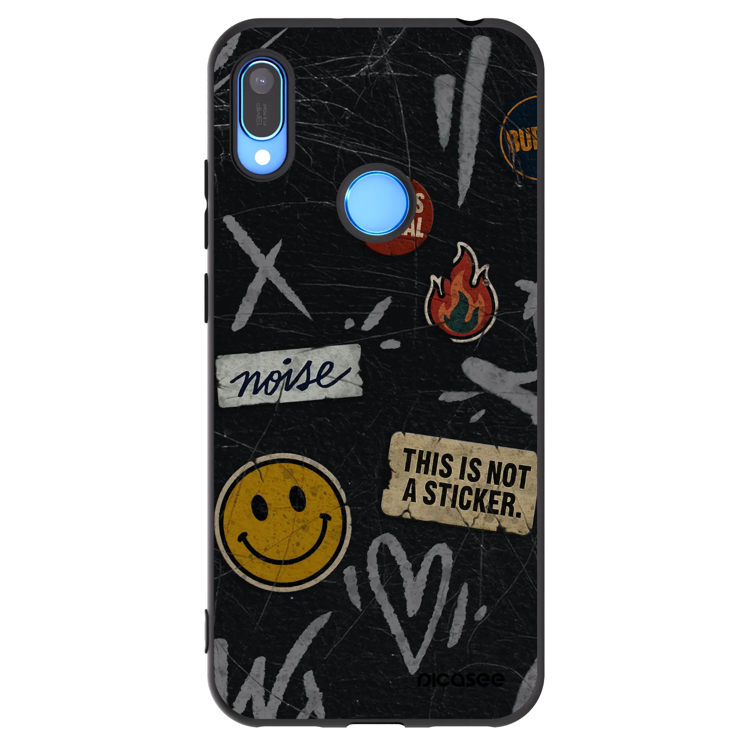Picasee silikónový čierny obal pre Huawei Y6 2019 - STICKERS x TAGS