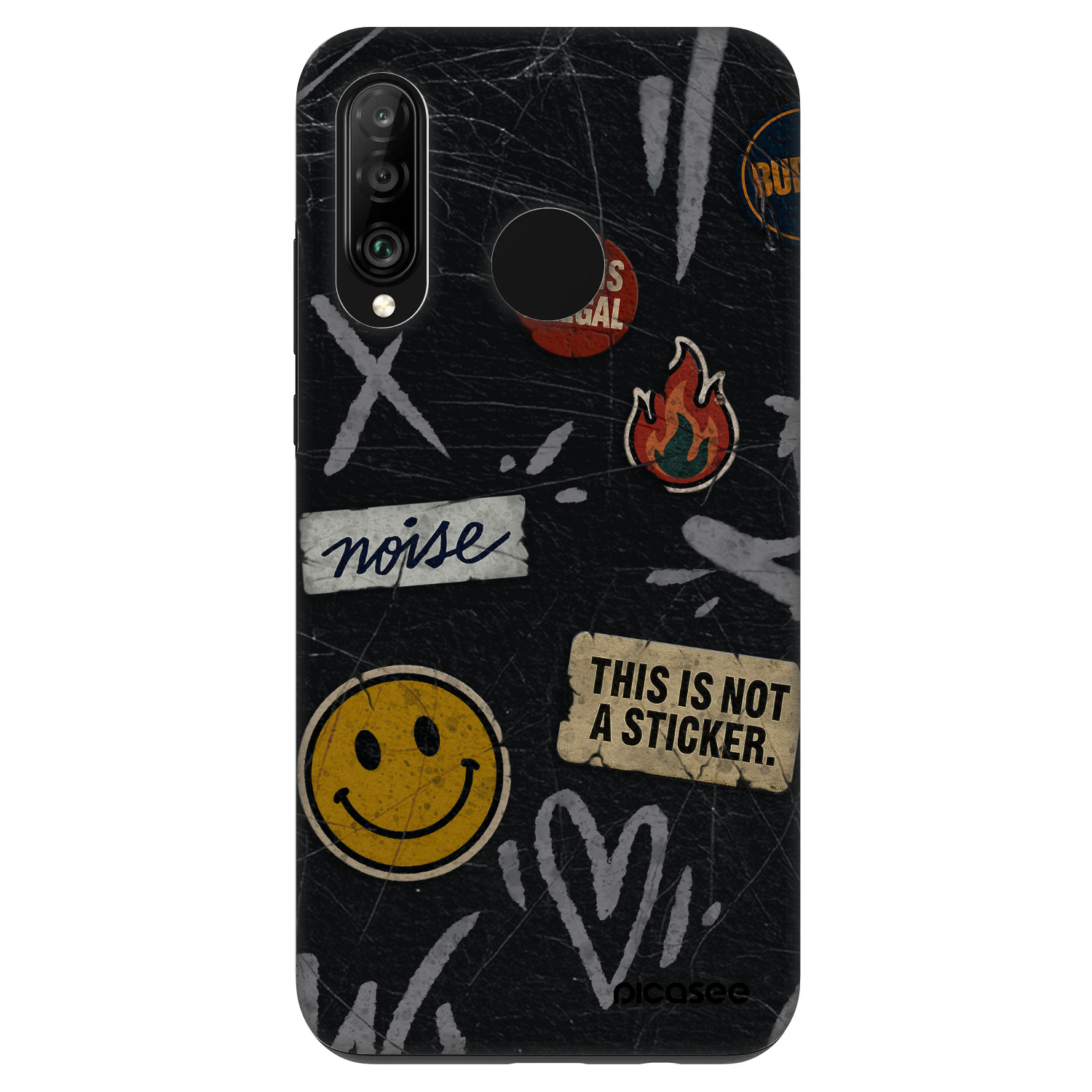 Picasee Fashion Case pre Huawei P30 Lite - STICKERS x TAGS