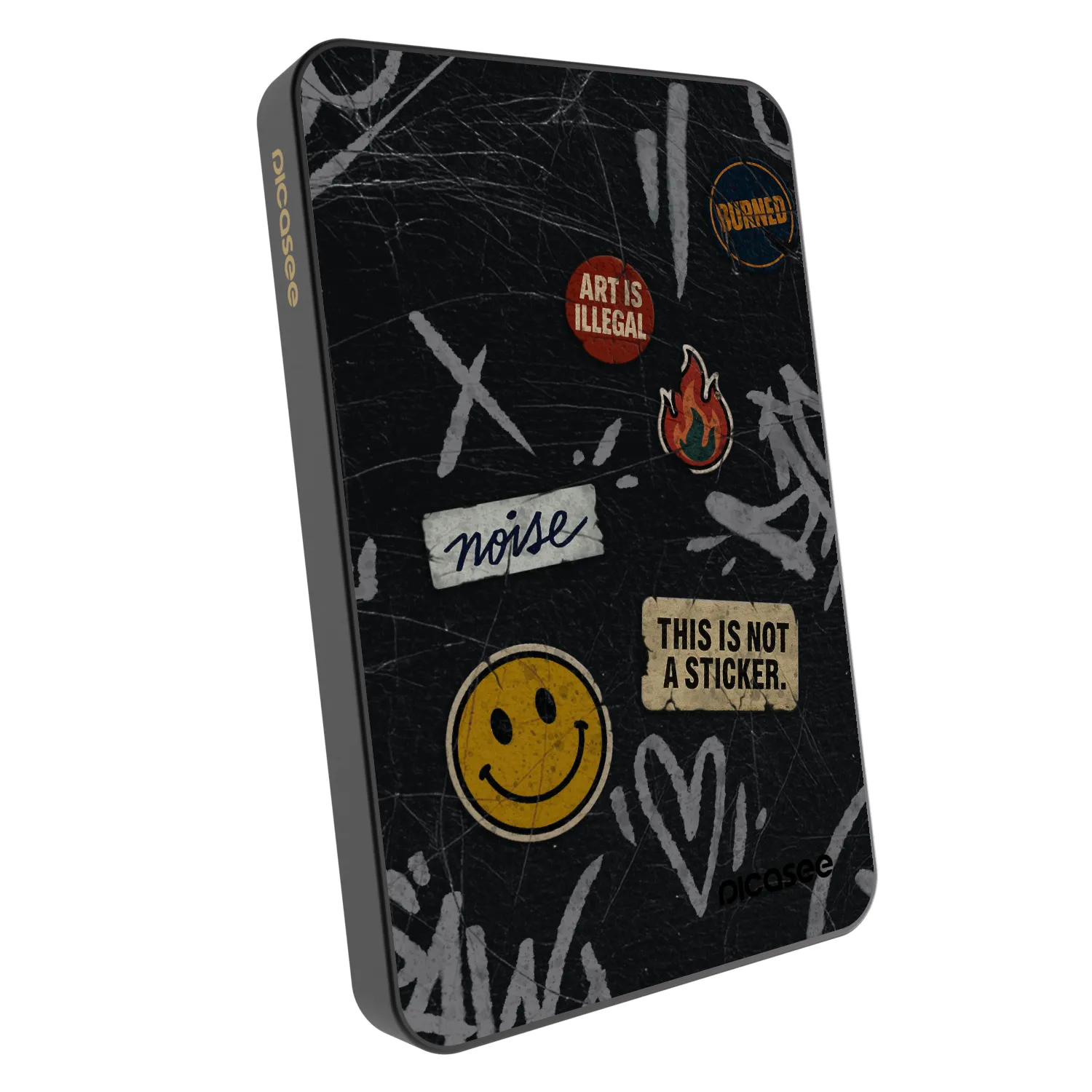 Picasee Powerbanka s MagSafe 5 000 mAh Šedá - STICKERS x TAGS