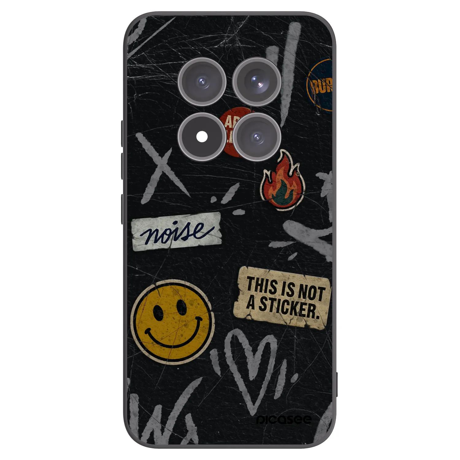 Picasee silikónový čierny obal pre Xiaomi Redmi Note 15 Pro+ - STICKERS x TAGS
