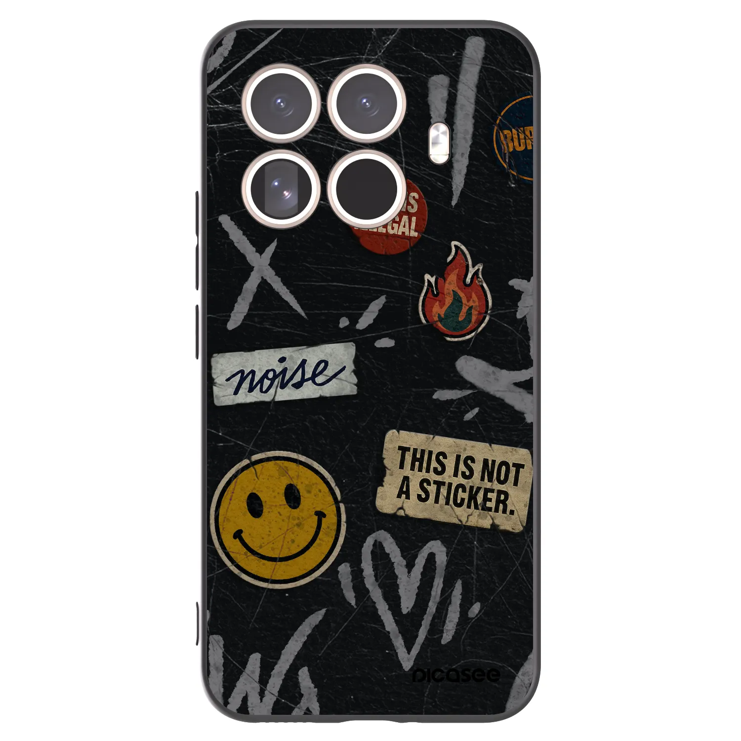 Picasee silikónový čierny obal pre Xiaomi 15T Pro - STICKERS x TAGS
