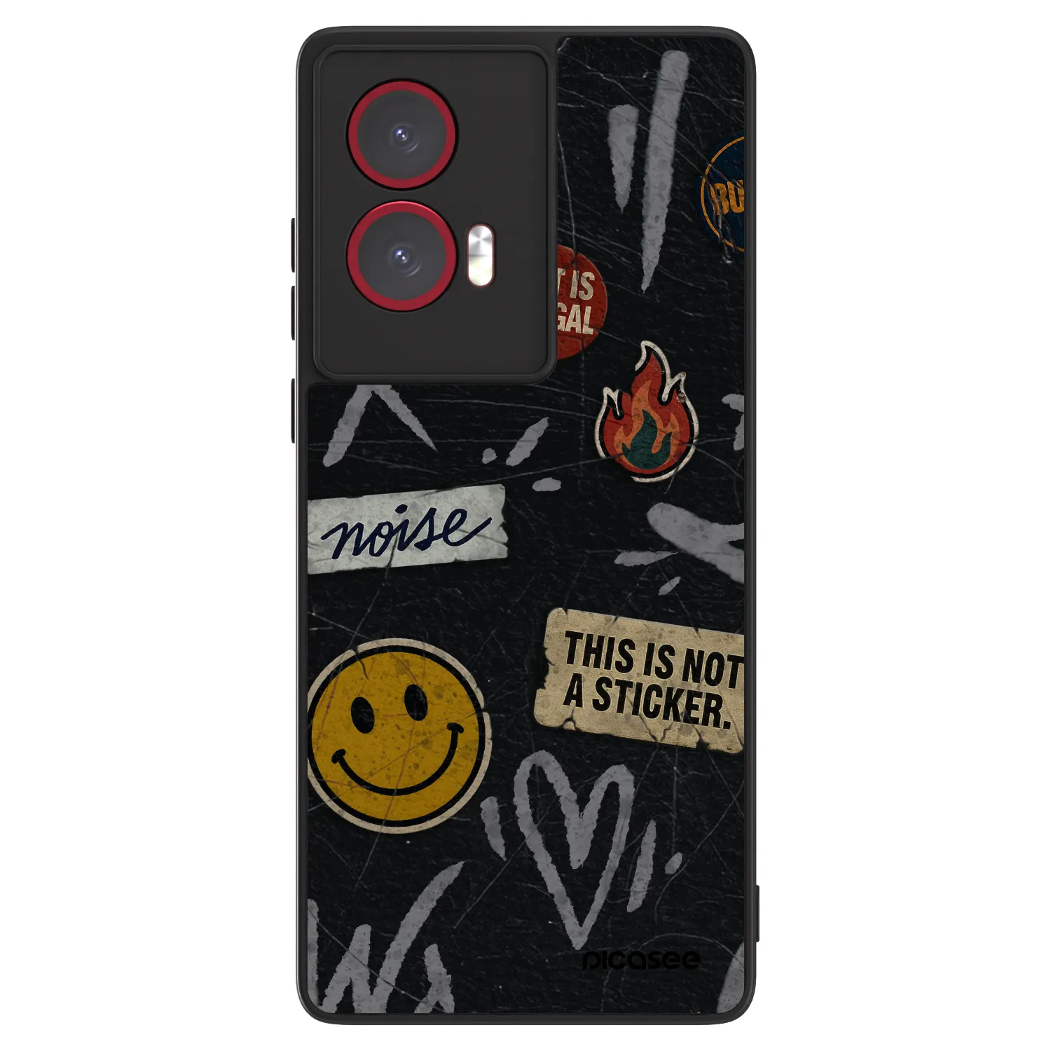 ULTIMATE CASE pro Motorola Edge 50 Fusion - STICKERS x TAGS