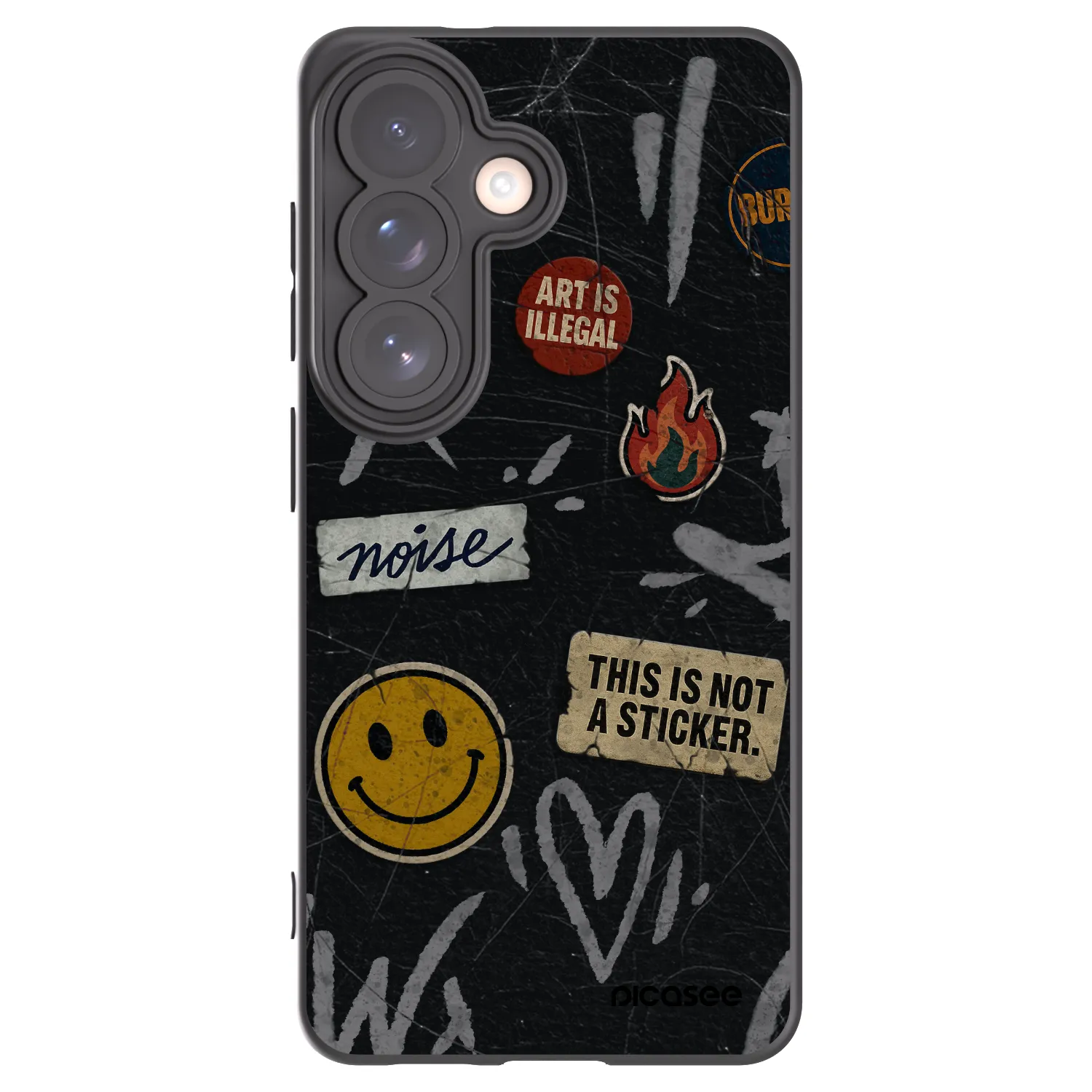 Picasee silikónový čierny obal pre Samsung Galaxy S26 - STICKERS x TAGS