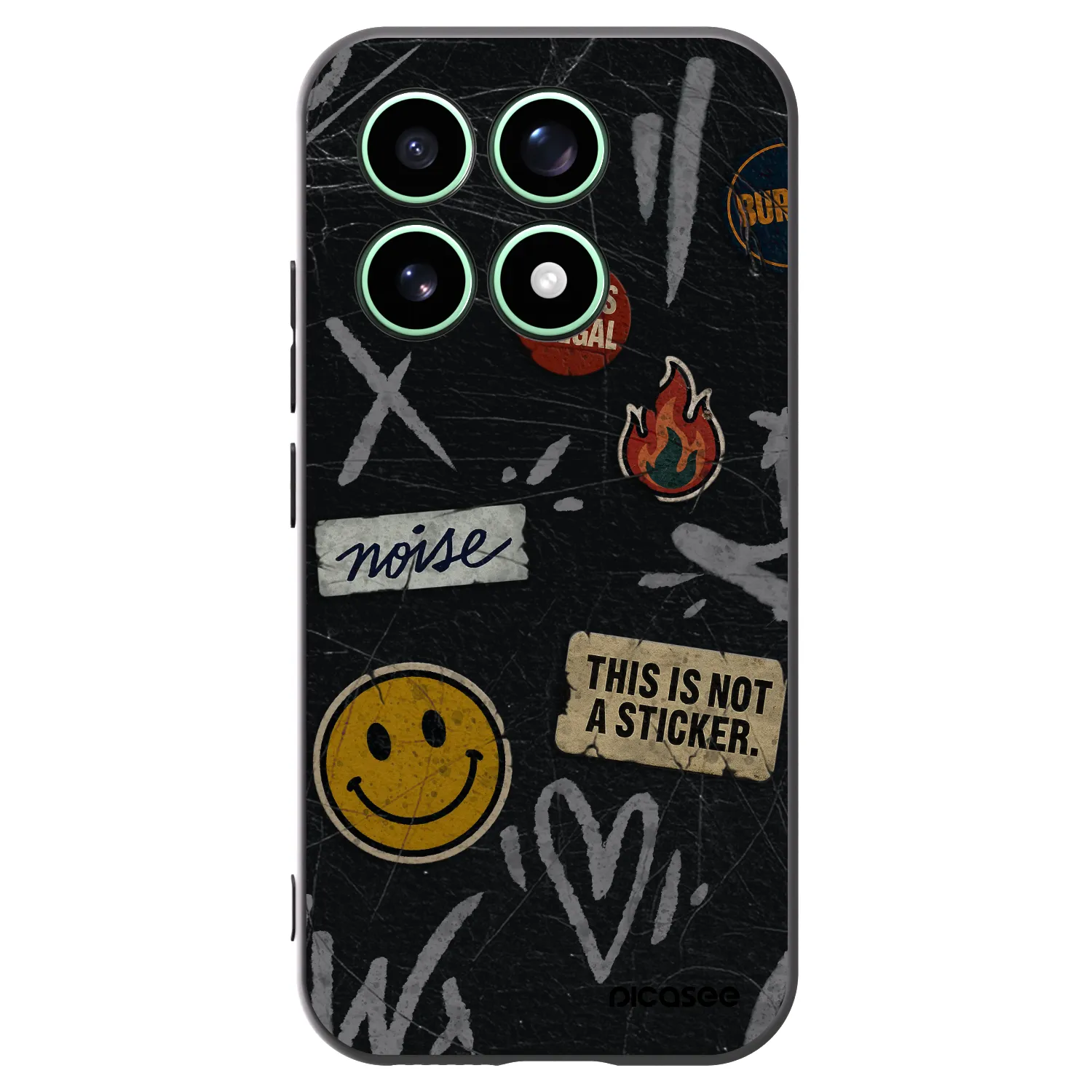 Picasee silikónový čierny obal pre Xiaomi 17 - STICKERS x TAGS